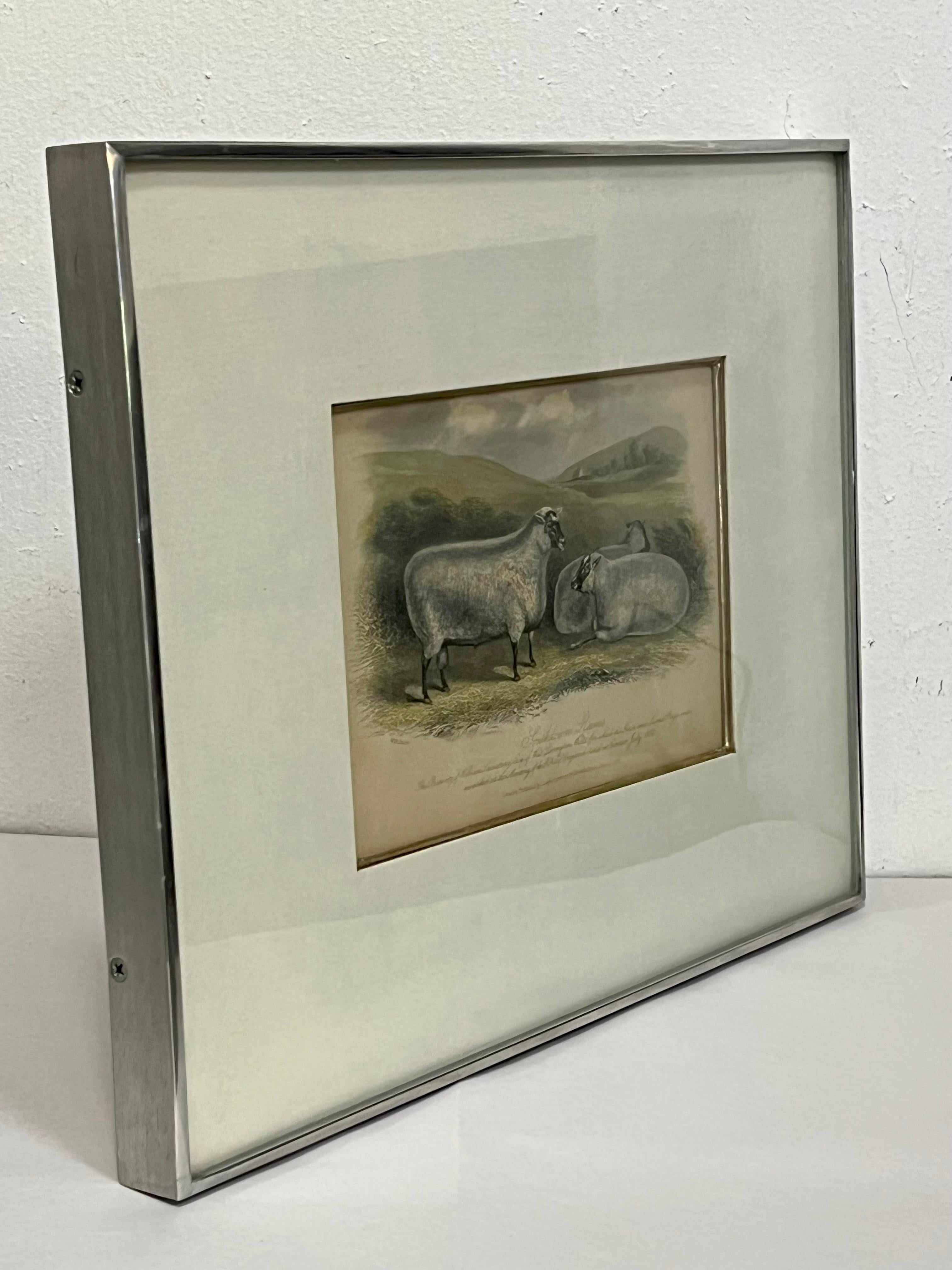 This is where the antique mixes with the modern. Where worlds collide and give rise to something fresh, new and unique. A mid 19th century British print by William Henry Davis presented in a Kulicke frame which had it's origins in the mid 20th