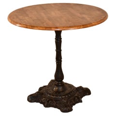19th Century English Pub Table with Iron Base