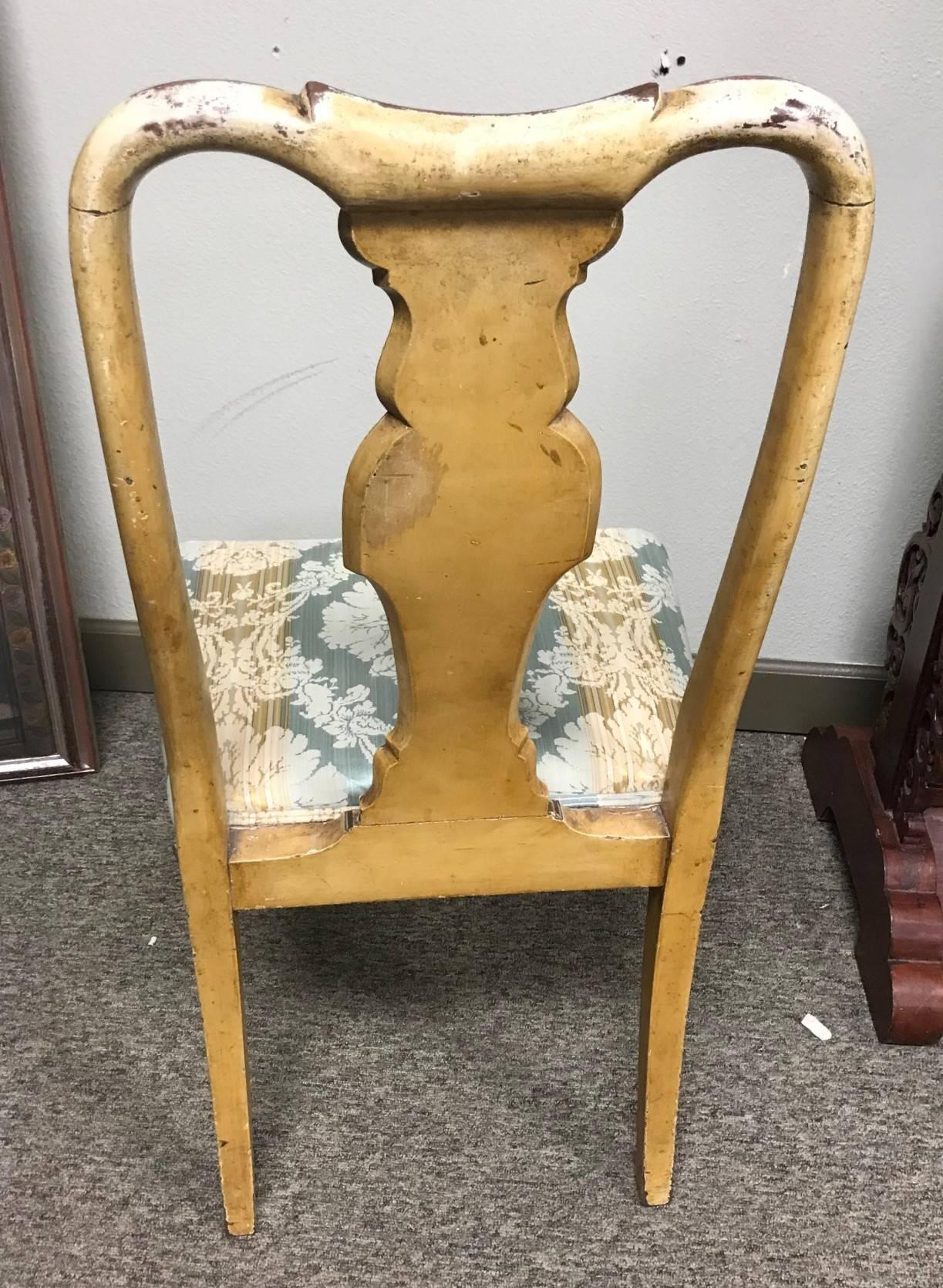 19th Century English Queen Anne Chinoiserie Side Chair In Good Condition In Dallas, TX