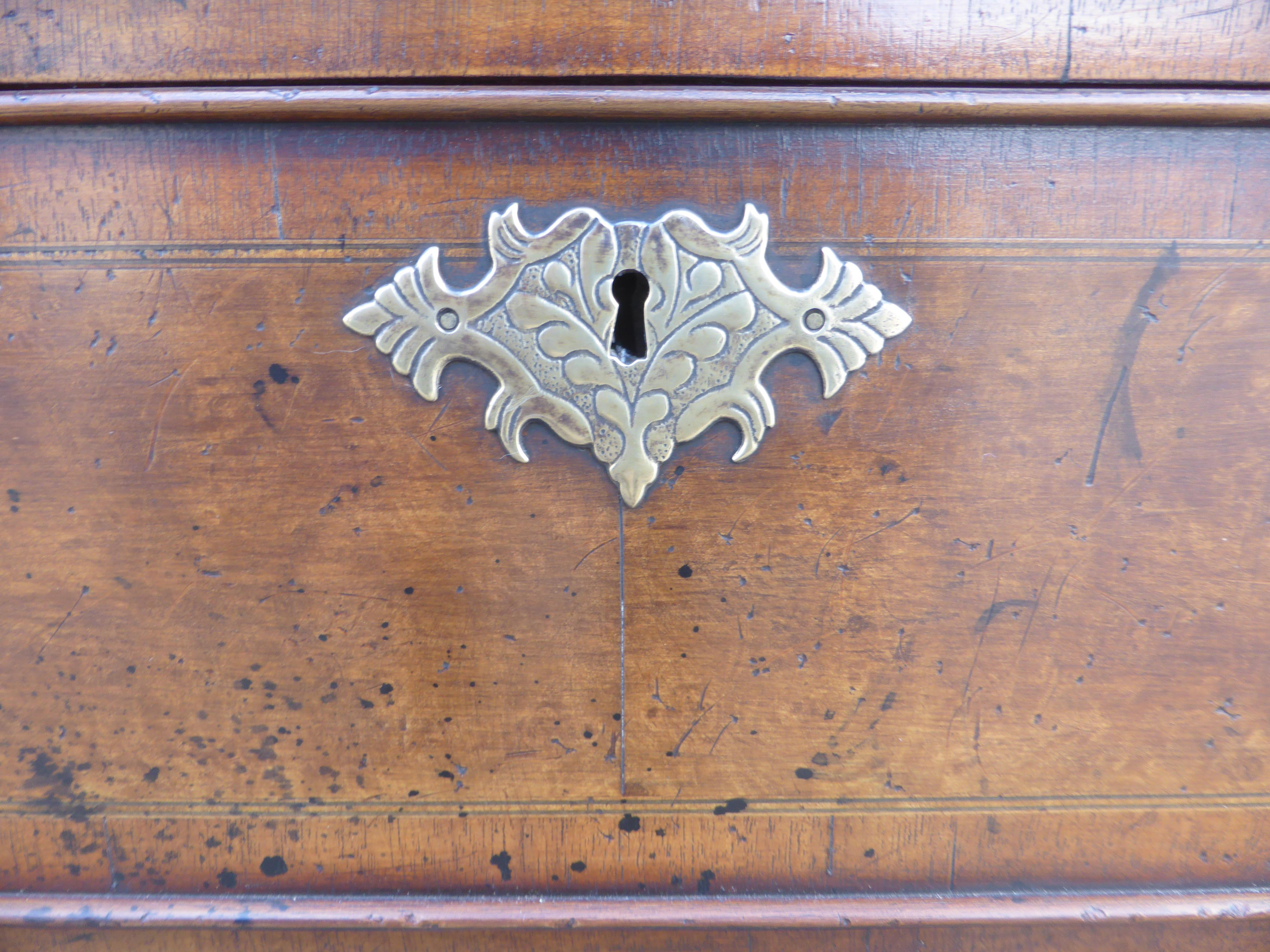 19th Century English Queen Anne Style Burr Walnut Secretary Bookcase For Sale 2