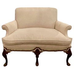 19th Century English Queen Anne Walnut Settee