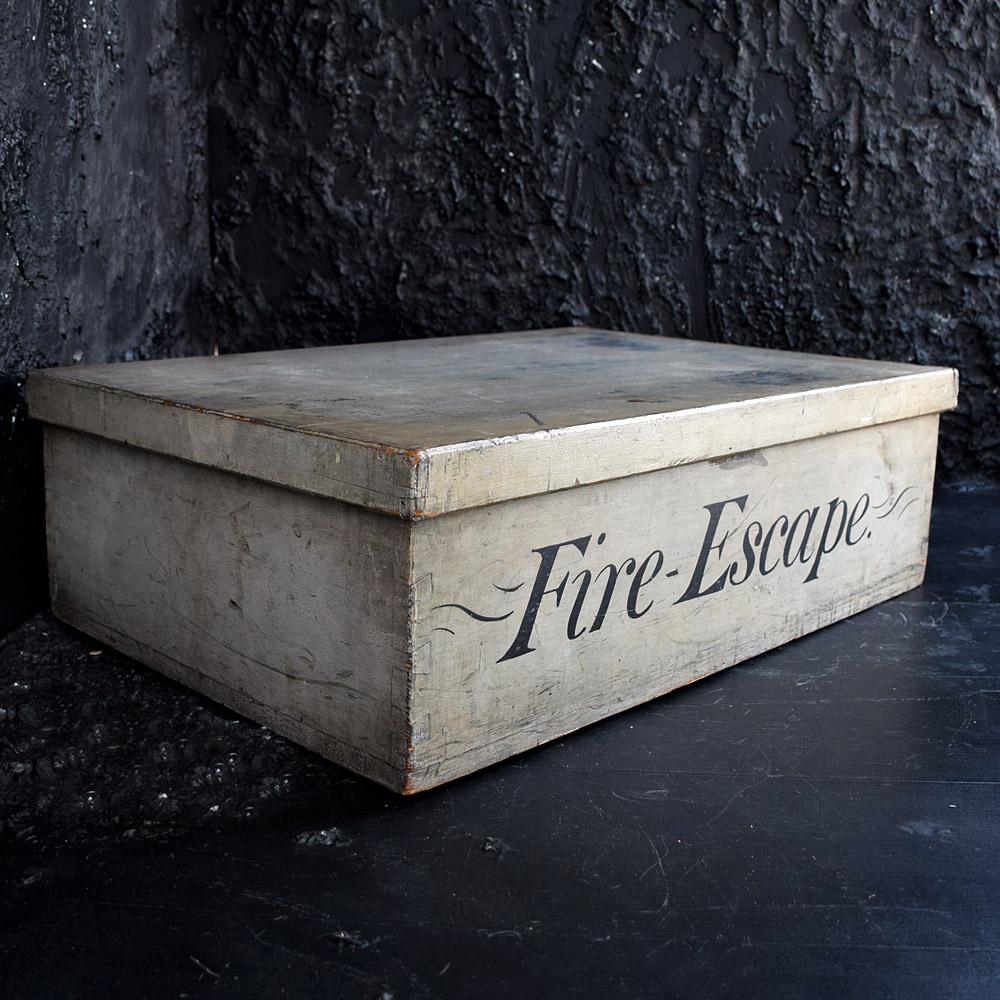 19th century English country house fire escape
We are proud to offer a rare example of a 19th century quirky county house fire escape, once of the Fasque House, Fettercaine Estate, Aberdeen. The hand painted wooden dovetail jointed box contains a