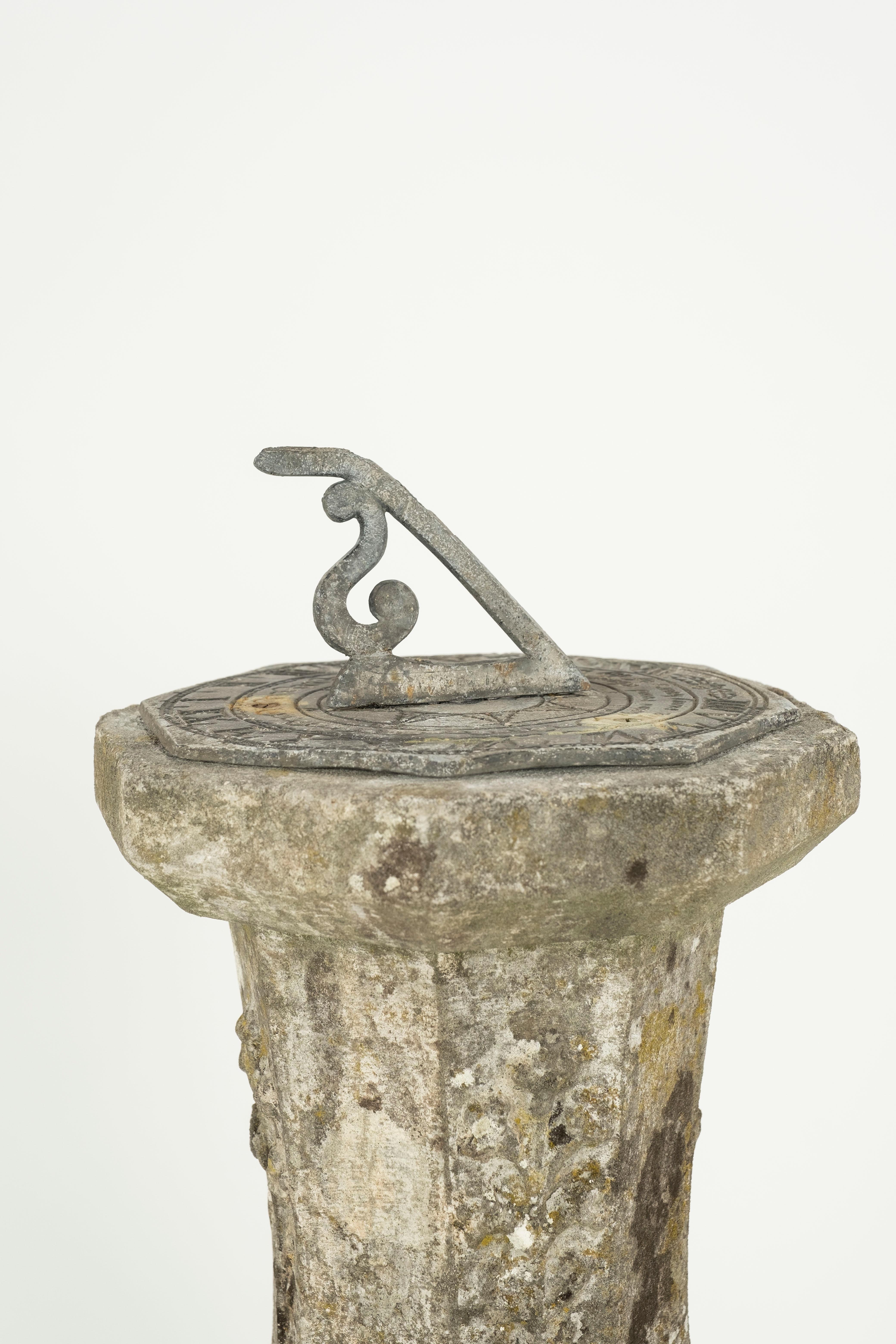 British 19th Century English Reconstituted Stone Sundial For Sale