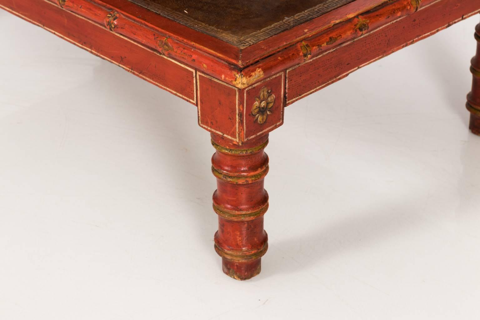 19th Century English Red Painted Steps 11