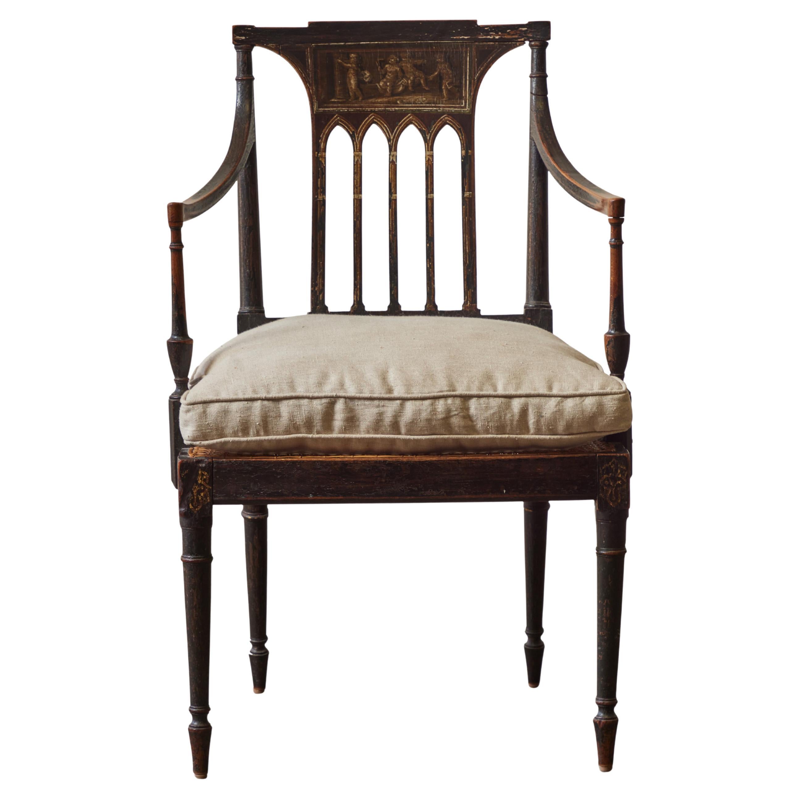 19th Century English Regency Arm Chair