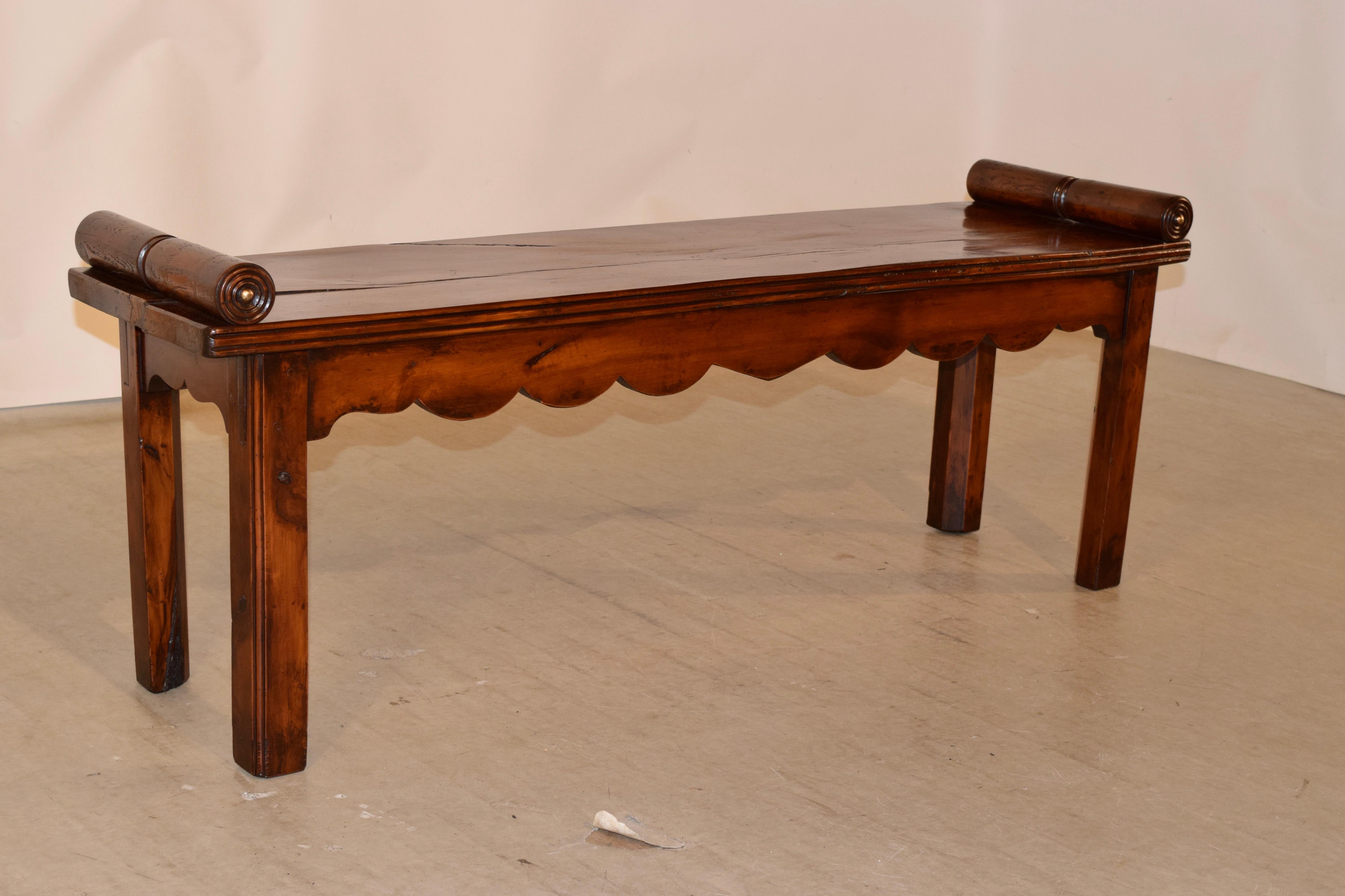 19th Century English Regency Bench In Good Condition In High Point, NC