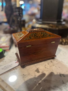 Caddie da tè Boulle inglese del XIX secolo