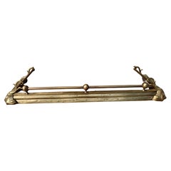 19th Century English Regency Brass Fireplace Fender