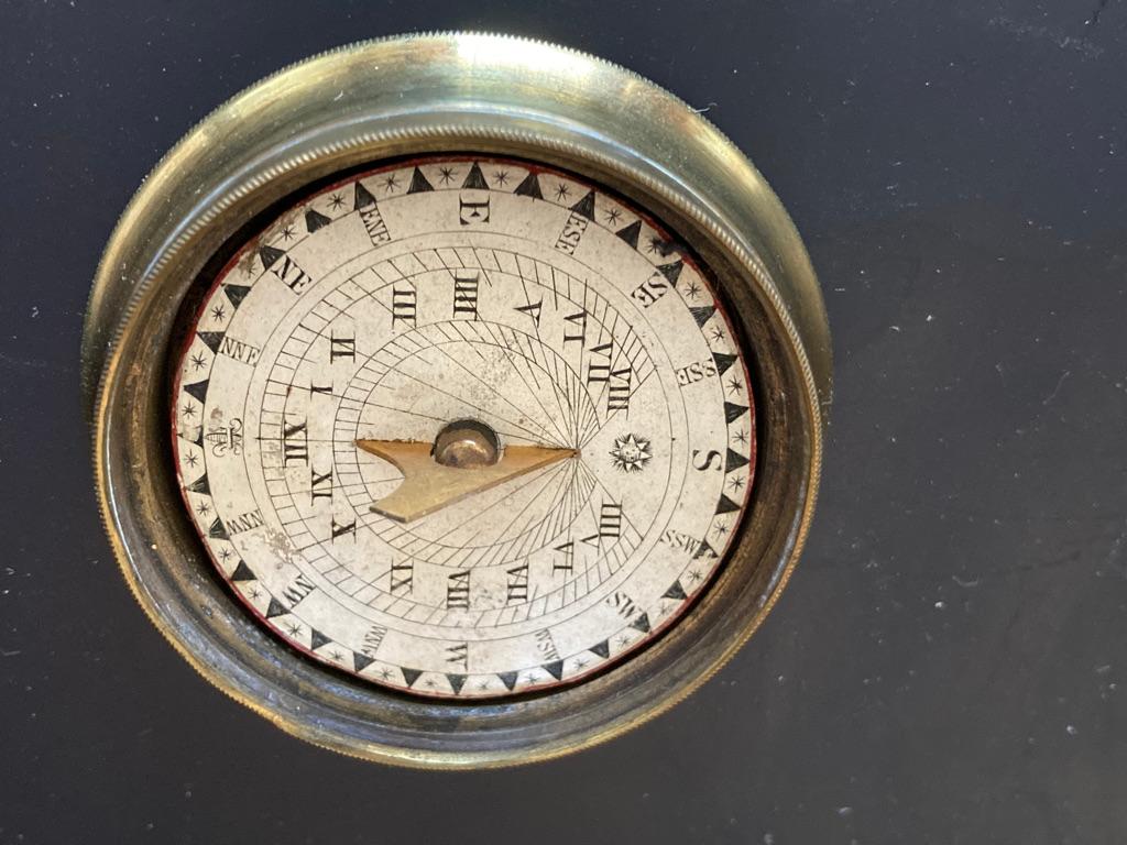 19th Century English Regency Brass Pocket Sundial Compass 1