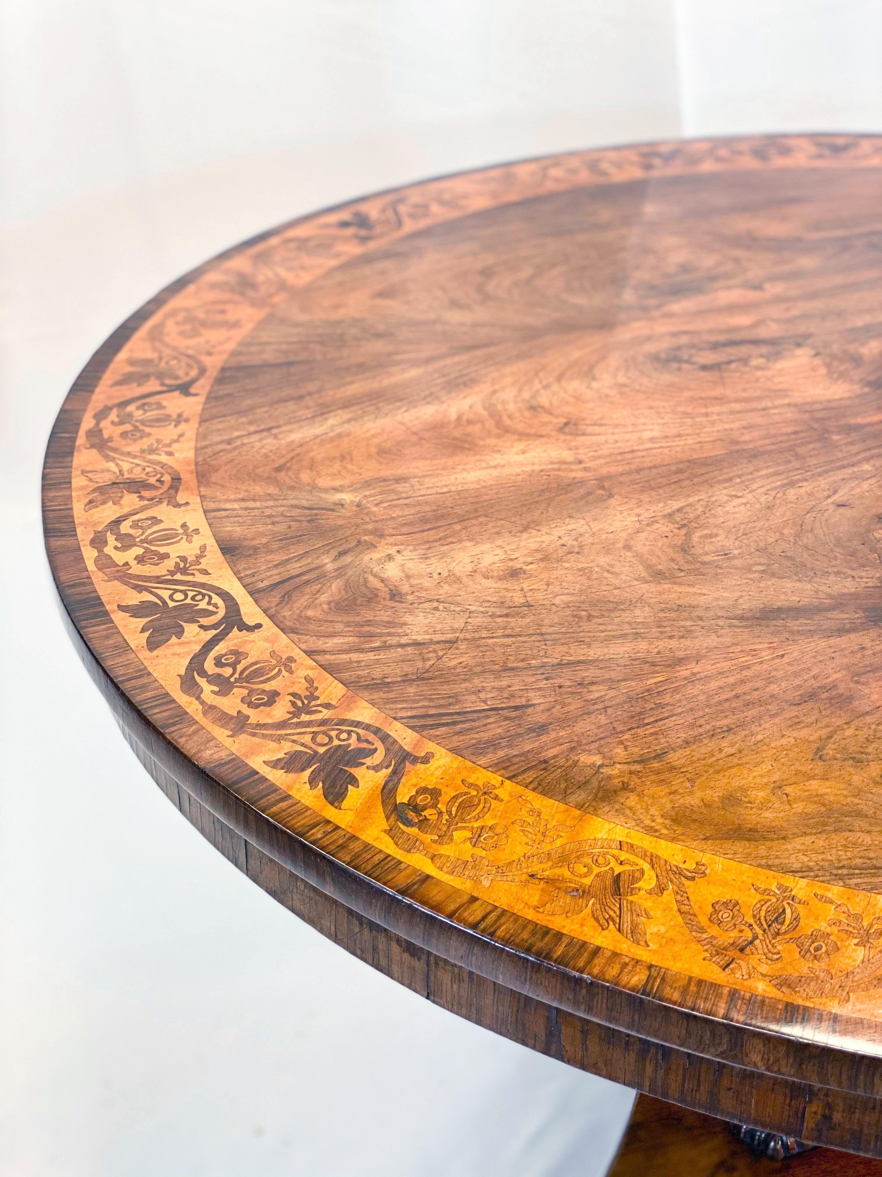 Inlay 19th Century English Regency Breakfast Table For Sale