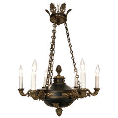 Antique 19th Century English Regency Bronze Chandelier