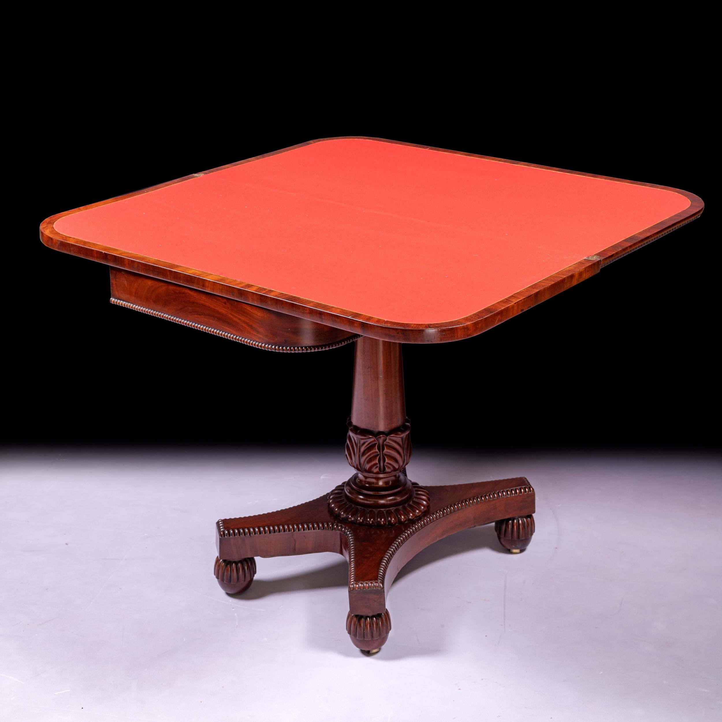 19th Century English Regency Card Table Stamped Gillows Of Lancaster For Sale 6