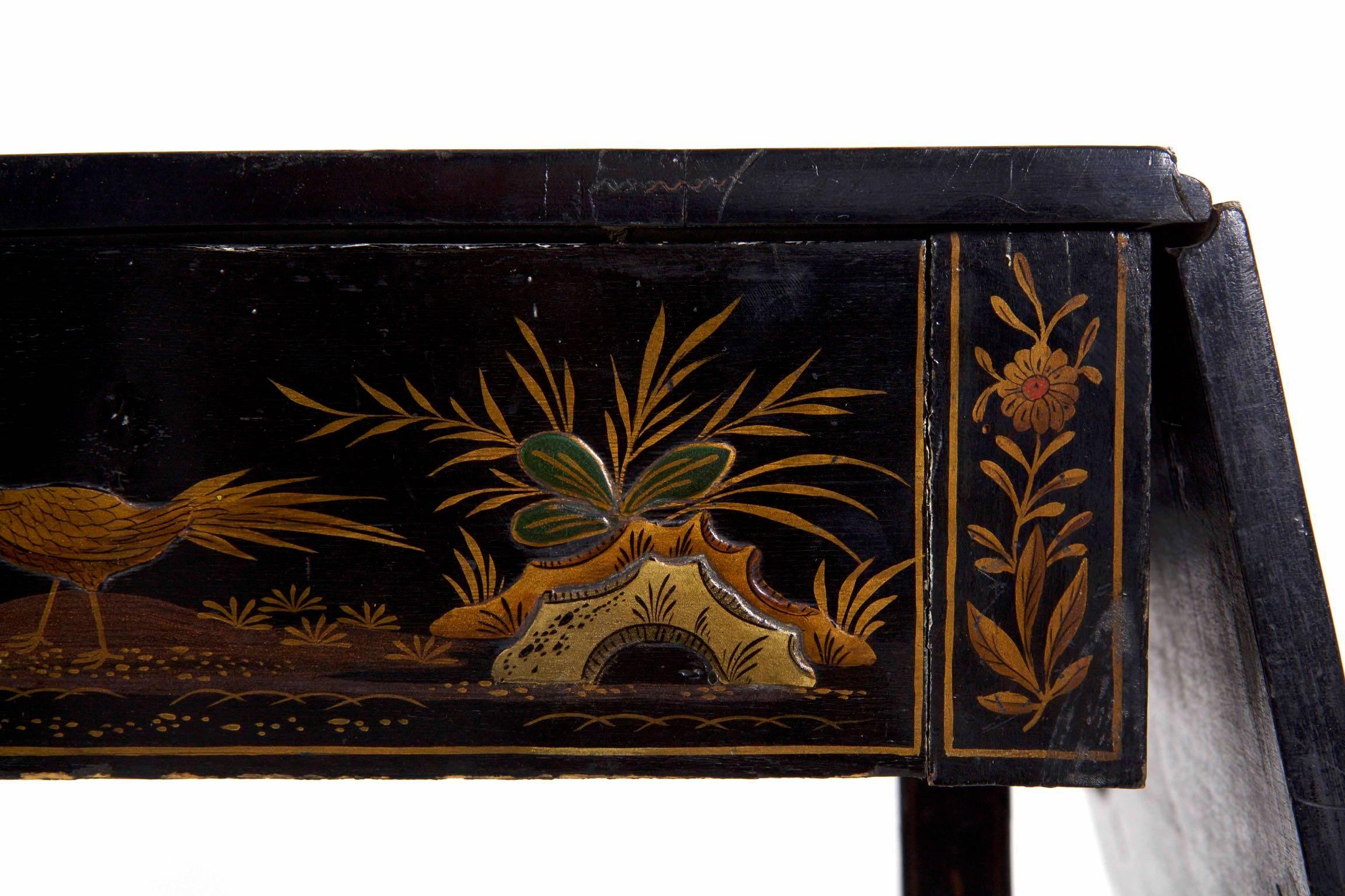 19th Century English Regency Chinoiserie Decorated Sofa Table 11