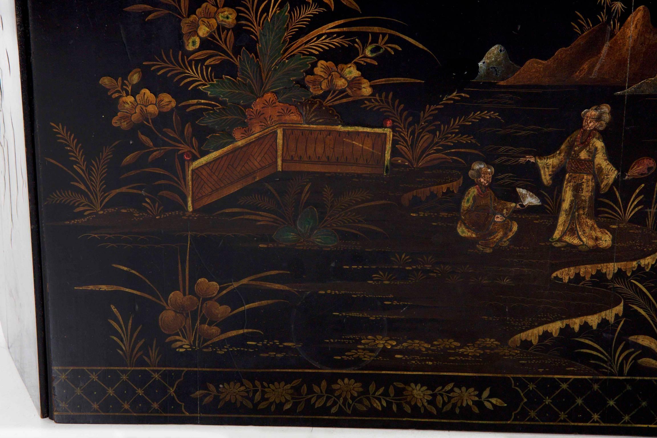 19th Century English Regency Chinoiserie Decorated Sofa Table 14