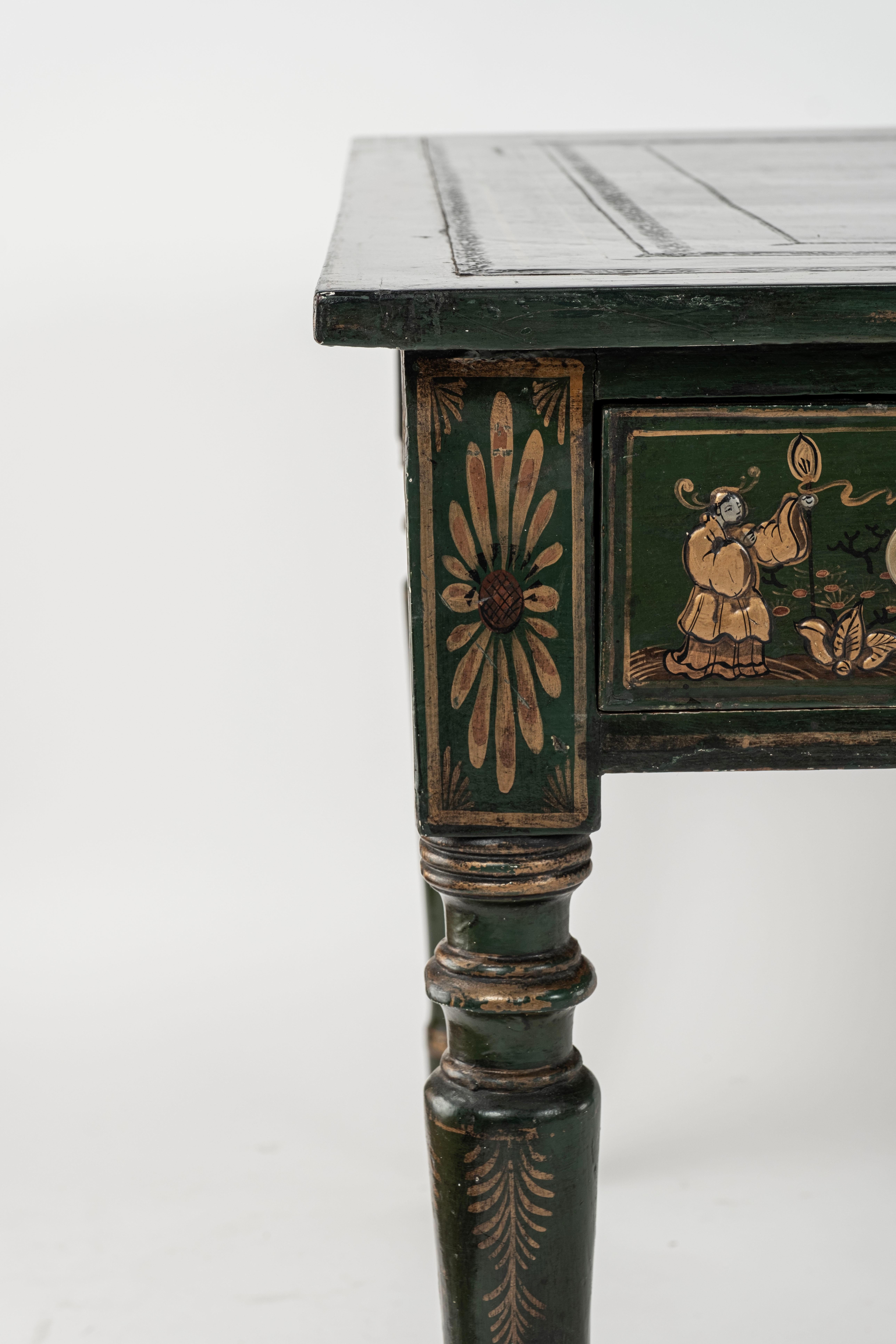 Englischer Regency-Chinoiserie-Bibliotheks-Schreibtisch oder Tisch aus dem 19. Jahrhundert im Zustand „Gut“ im Angebot in Houston, TX