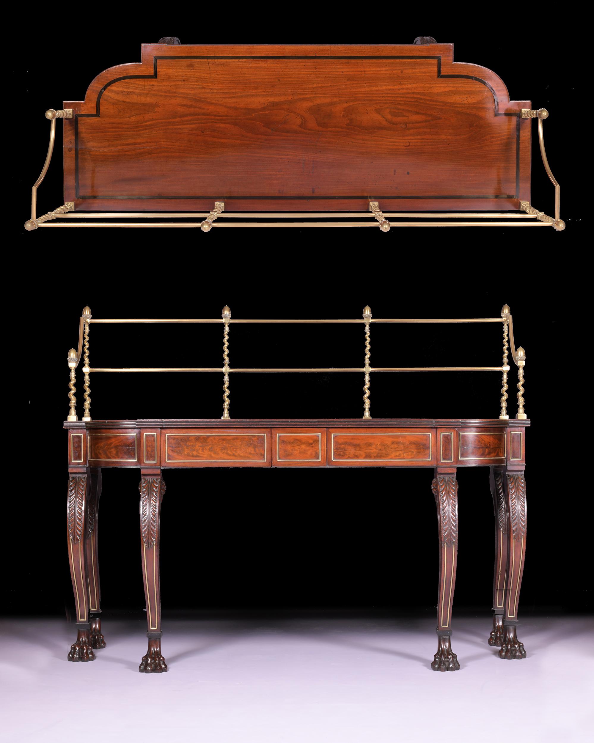 19th Century English Regency Console/Serving Table in the Manner of George Smith In Excellent Condition For Sale In Dublin, IE