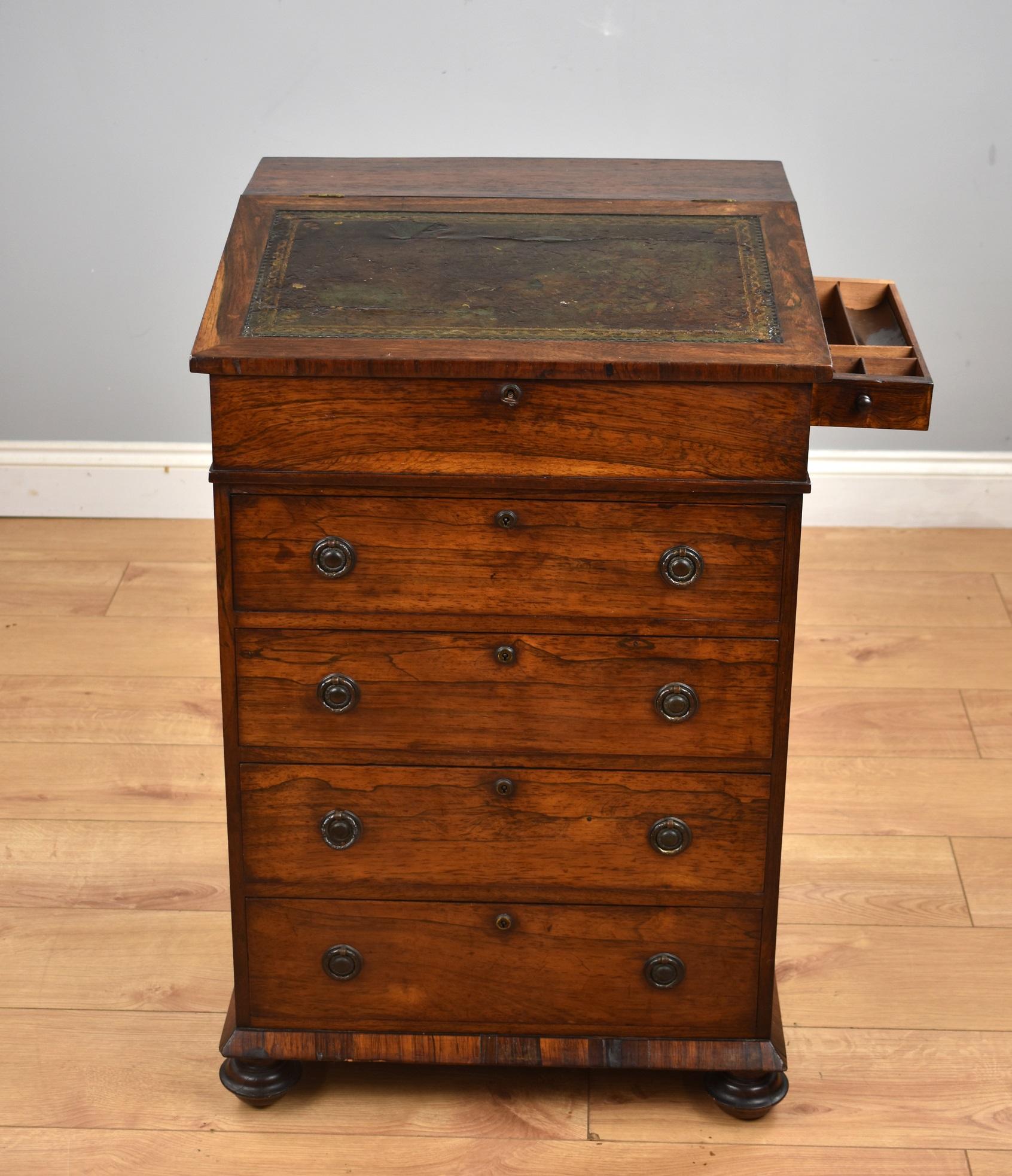 19th Century English Regency Davenport For Sale 3