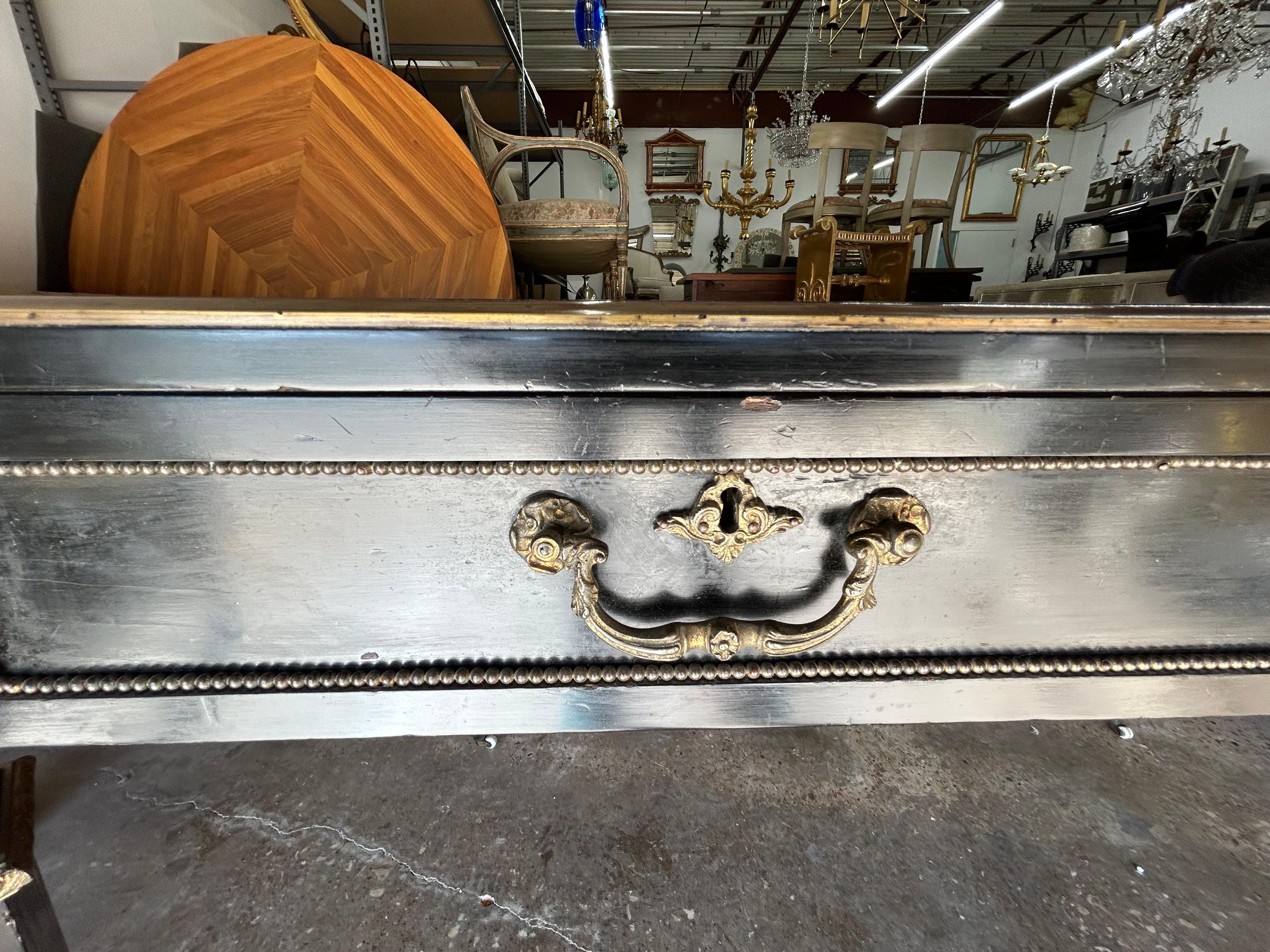 19th Century English Regency Ebonized Desk For Sale 6