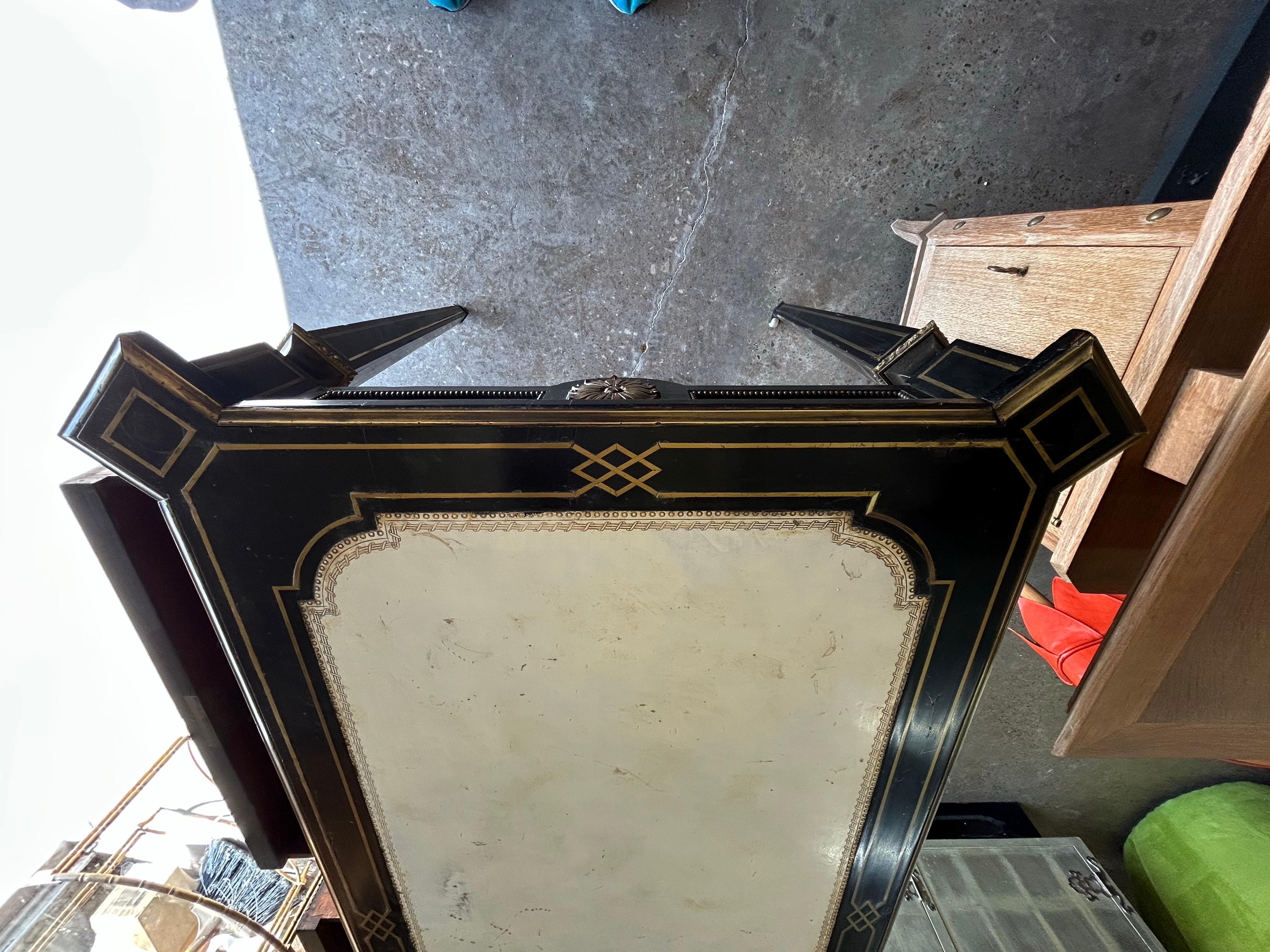 19th Century English Regency Ebonized Desk For Sale 9