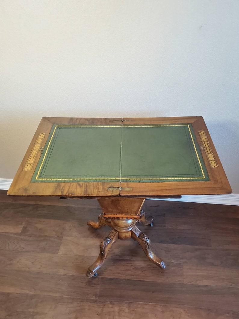 Inlay 19th Century English Regency Flip Top Chessboard Games Table For Sale
