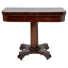 19th Century English Regency Game Table of Rosewood