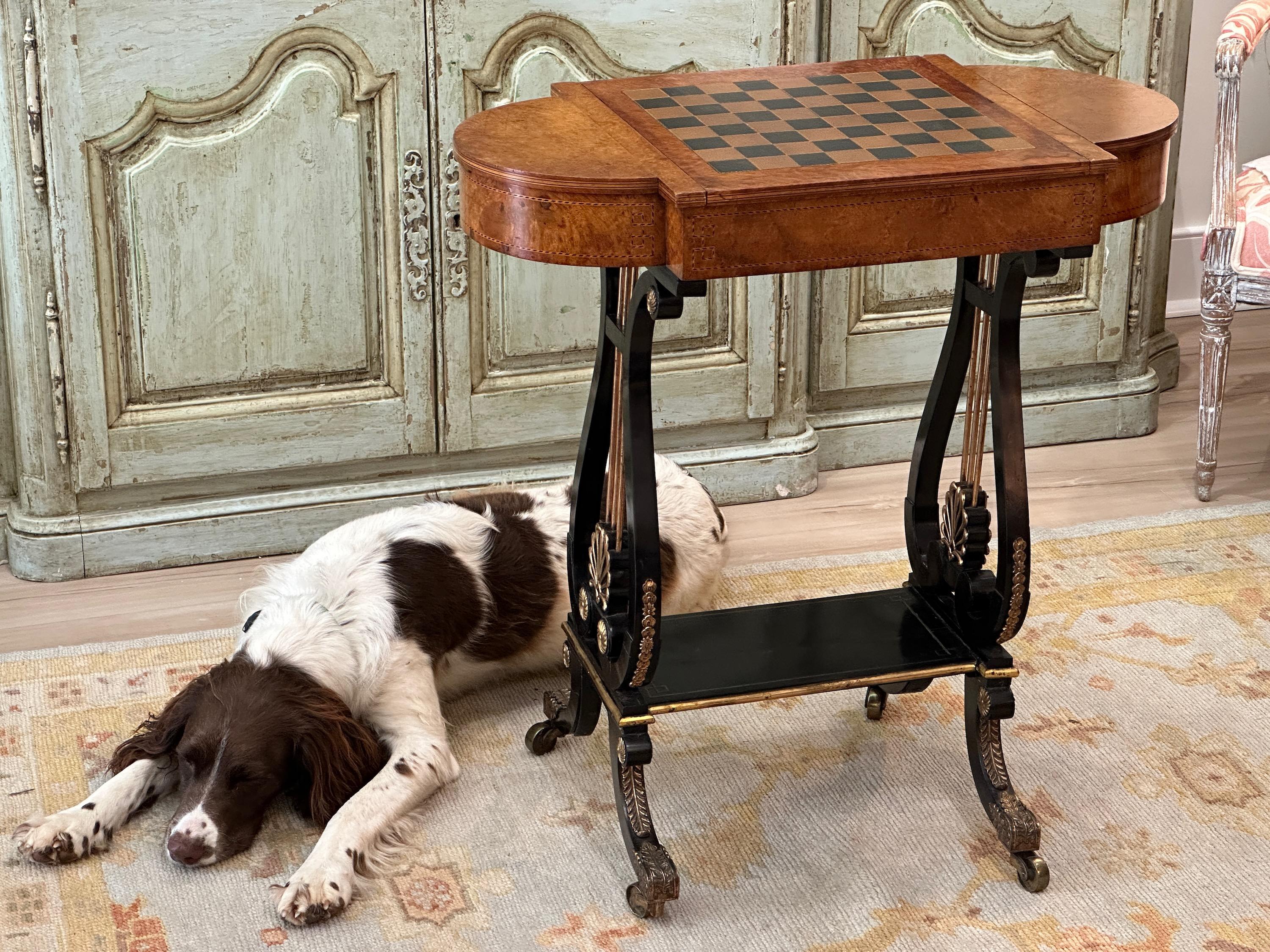 Hand-Crafted 19th Century English Regency Games Table