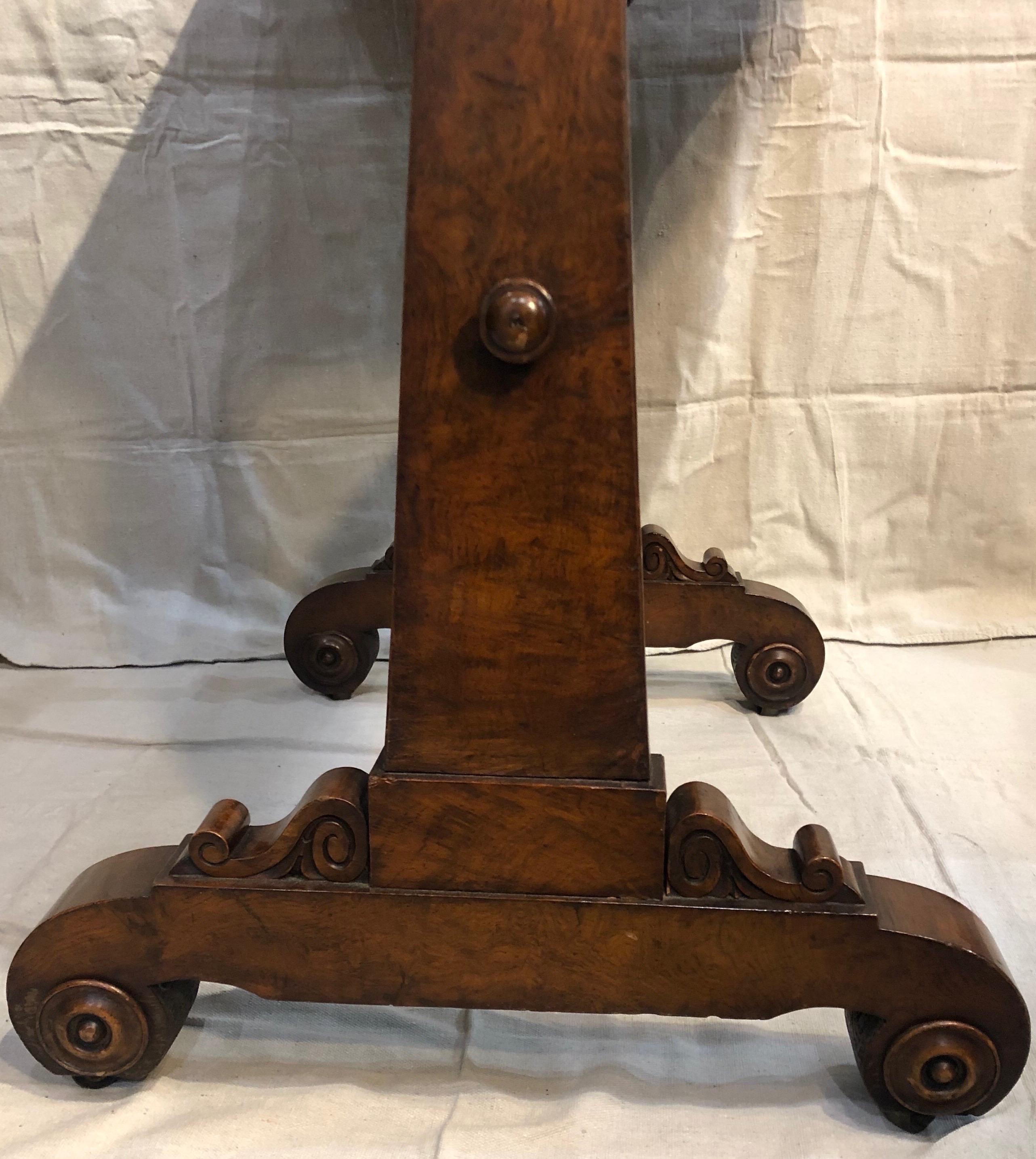 19th Century English Regency Hardwood Sofa Table In Good Condition In Charleston, SC