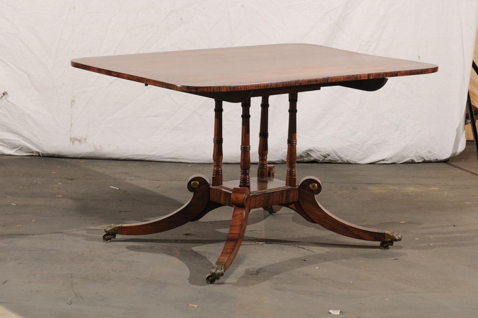 19th Century English Regency Inlaid Rosewood Breakfast Table, circa 1810 6