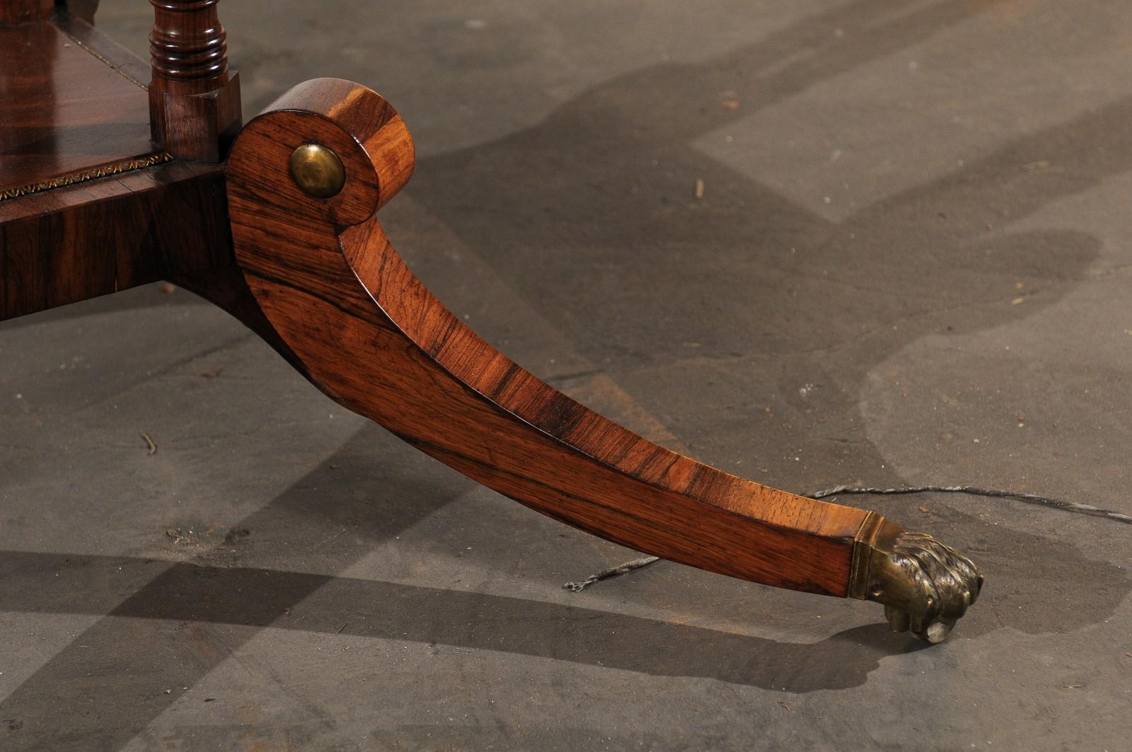 19th Century English Regency Inlaid Rosewood Breakfast Table, circa 1810 2