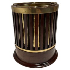 Secolo XIX Regency inglese, secchio in mogano e ottone