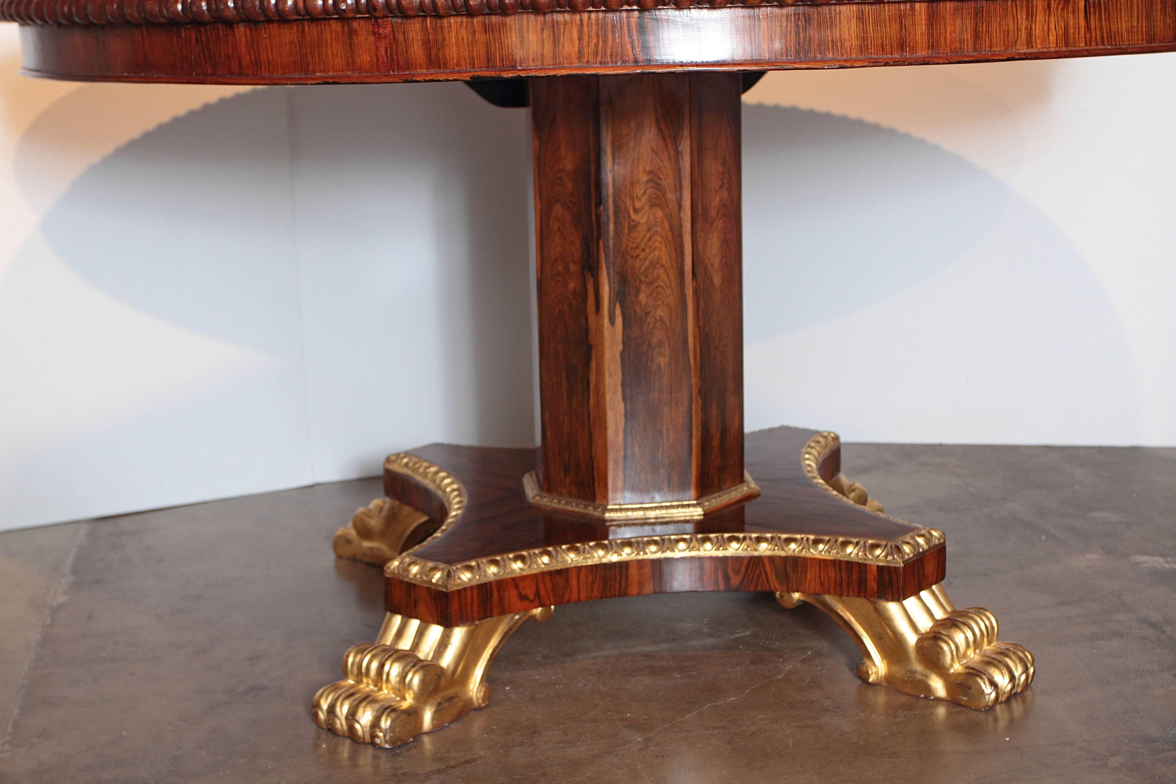 19th Century English Regency Mahogany and Rosewood and Parcel-Gilt Centre Table 2