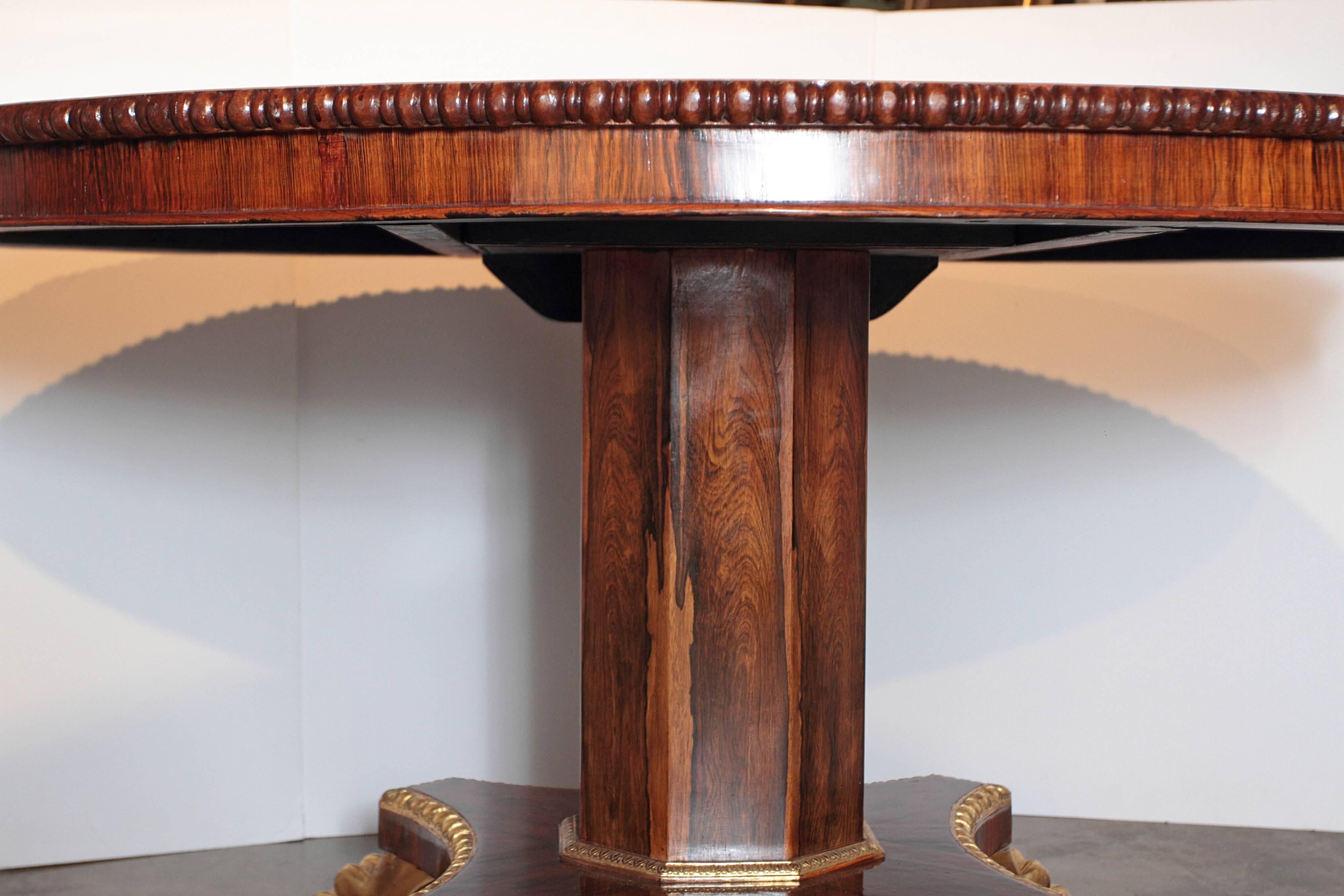 19th Century English Regency Mahogany and Rosewood and Parcel-Gilt Centre Table 3