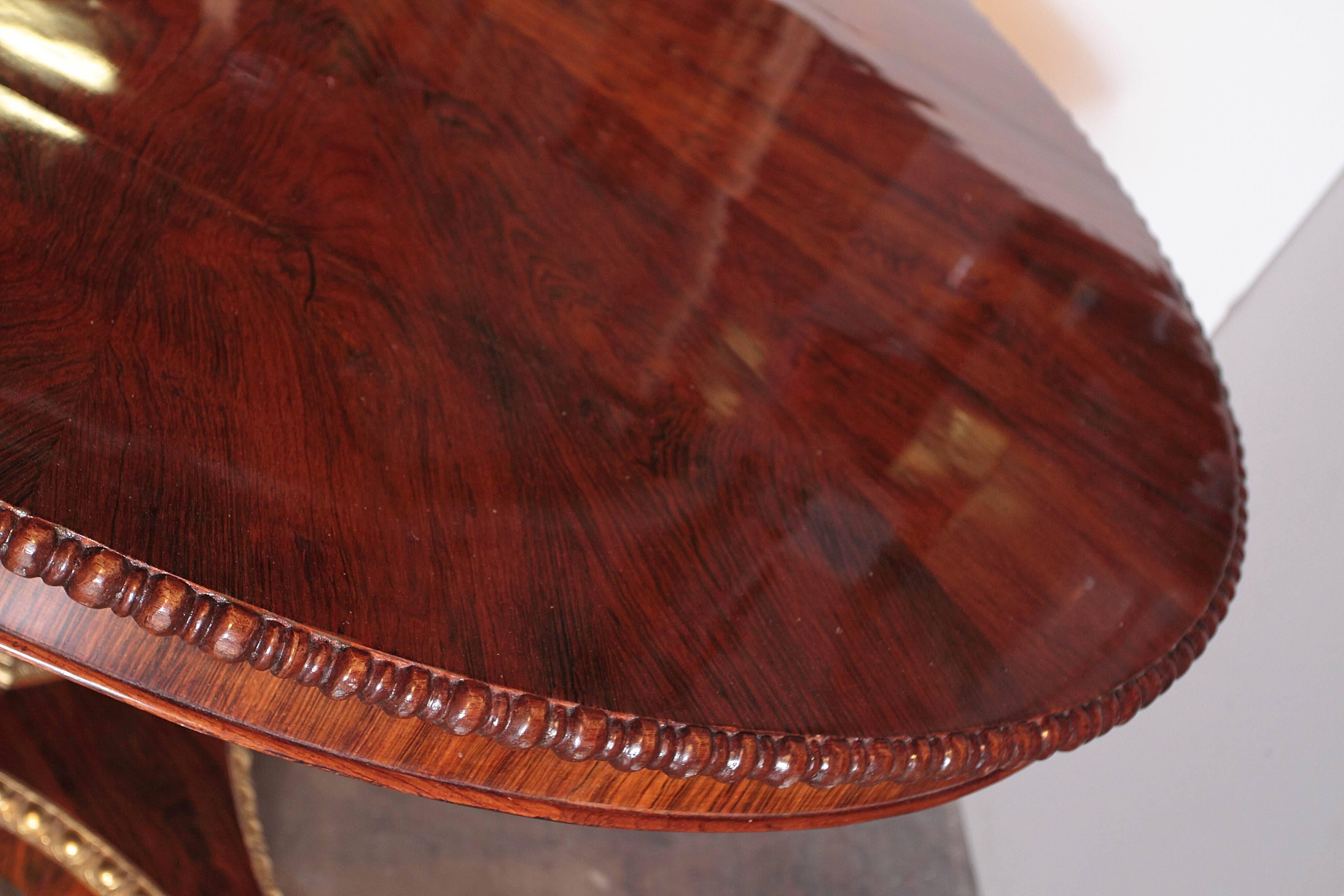 19th Century English Regency Mahogany and Rosewood and Parcel-Gilt Centre Table 5