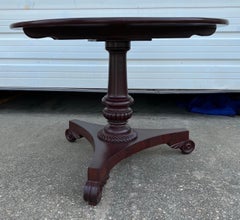 19th Century English Regency Mahogany Center Table