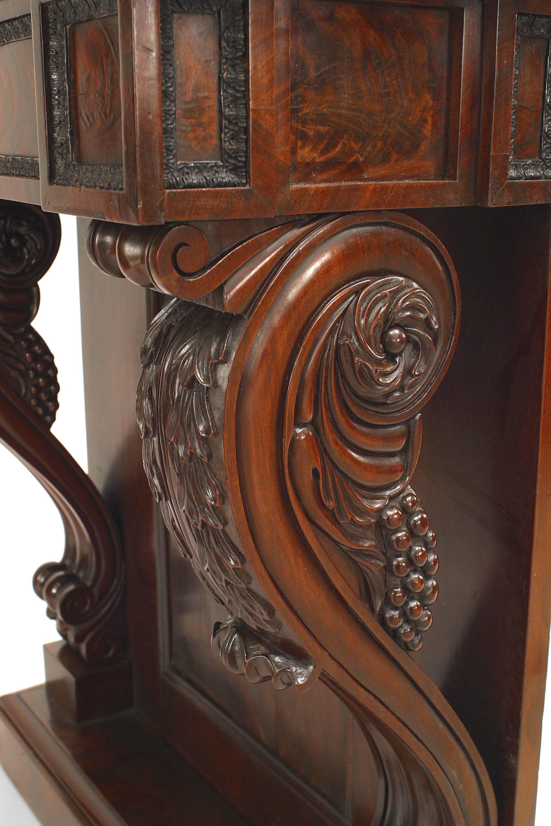 XIXe siècle Table console en acajou de style Régence anglaise en vente