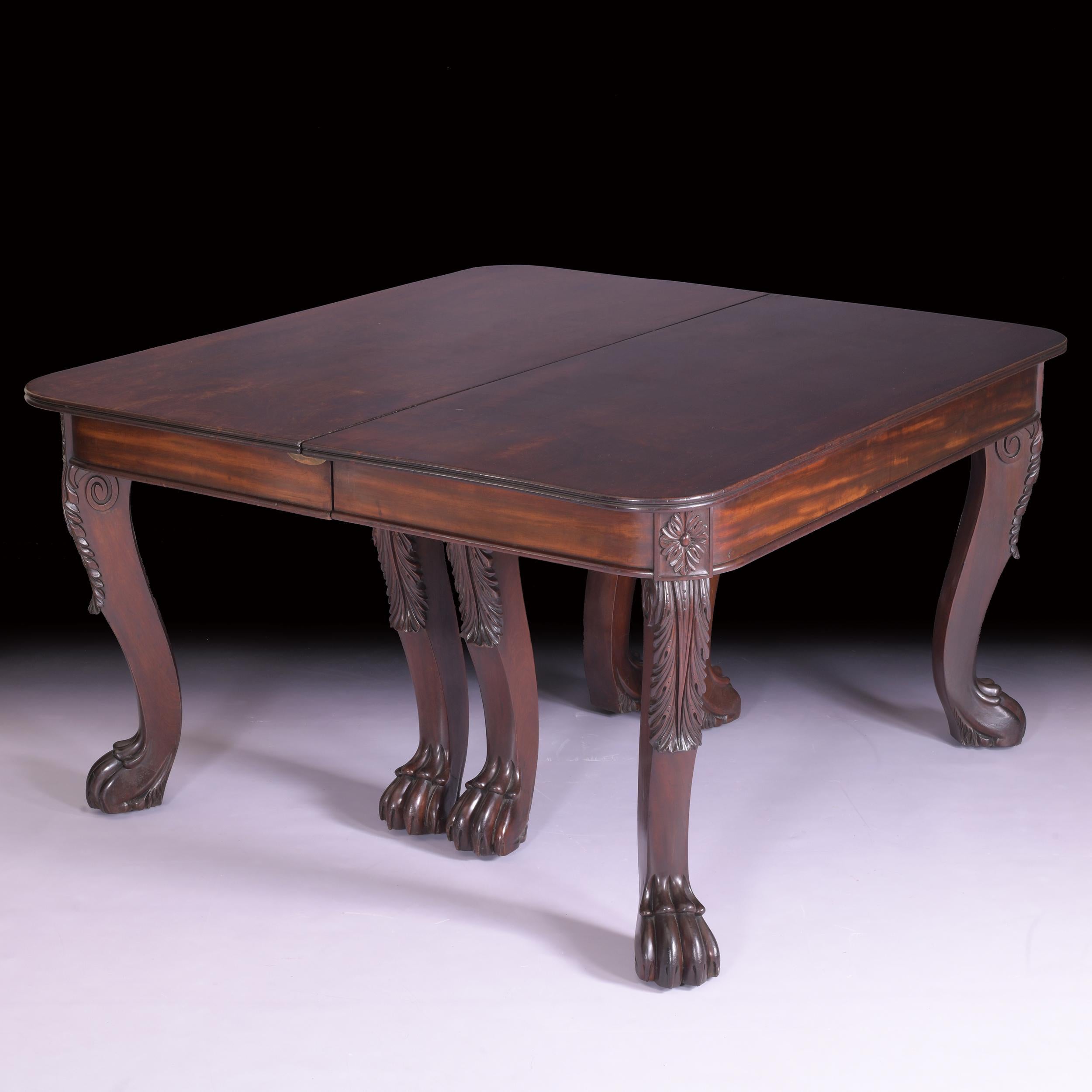 19th Century English Regency Mahogany Dining Table For Sale 7