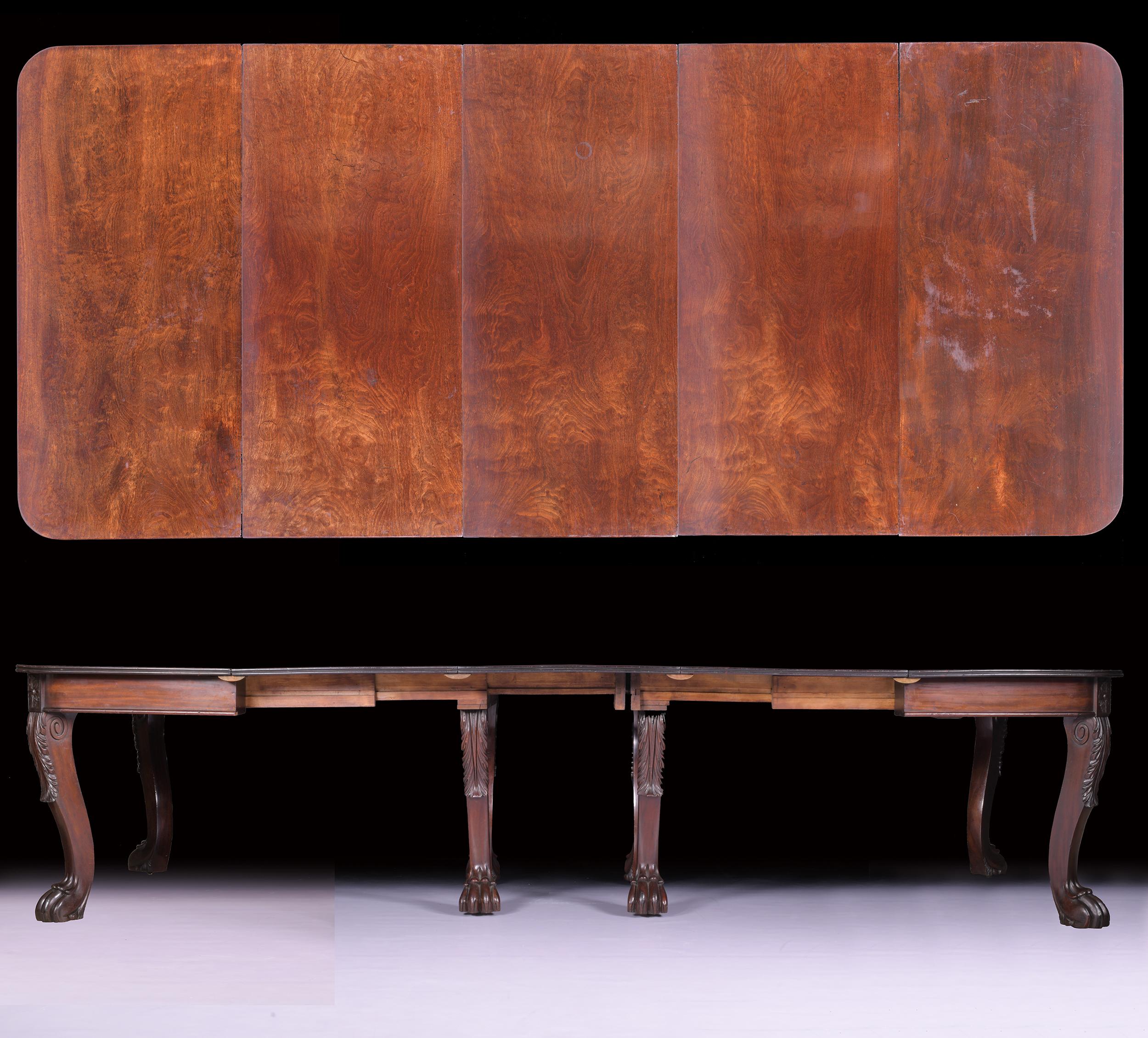 19th Century English Regency Mahogany Dining Table In Good Condition For Sale In Dublin, IE