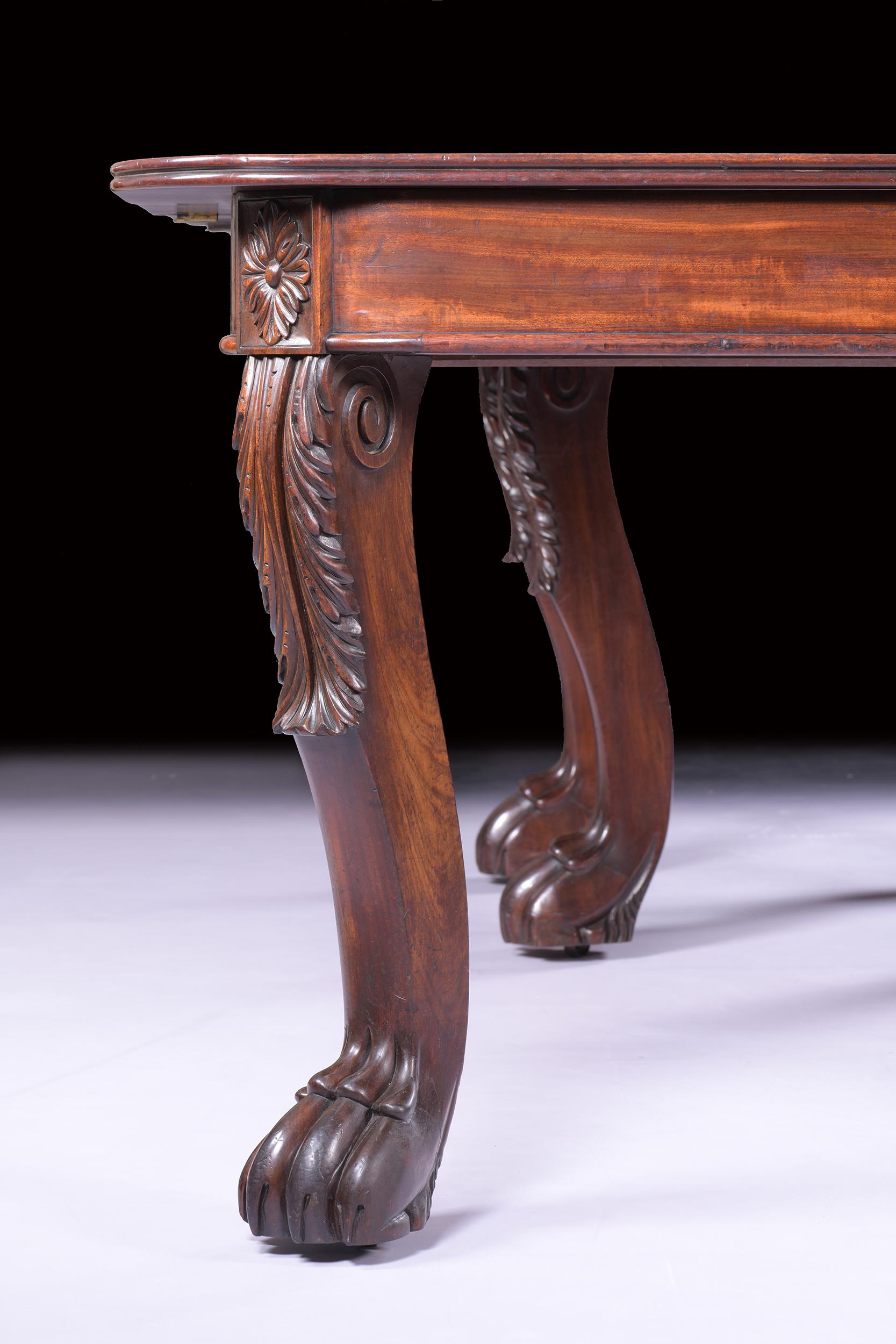 19th Century English Regency Mahogany Dining Table For Sale 2