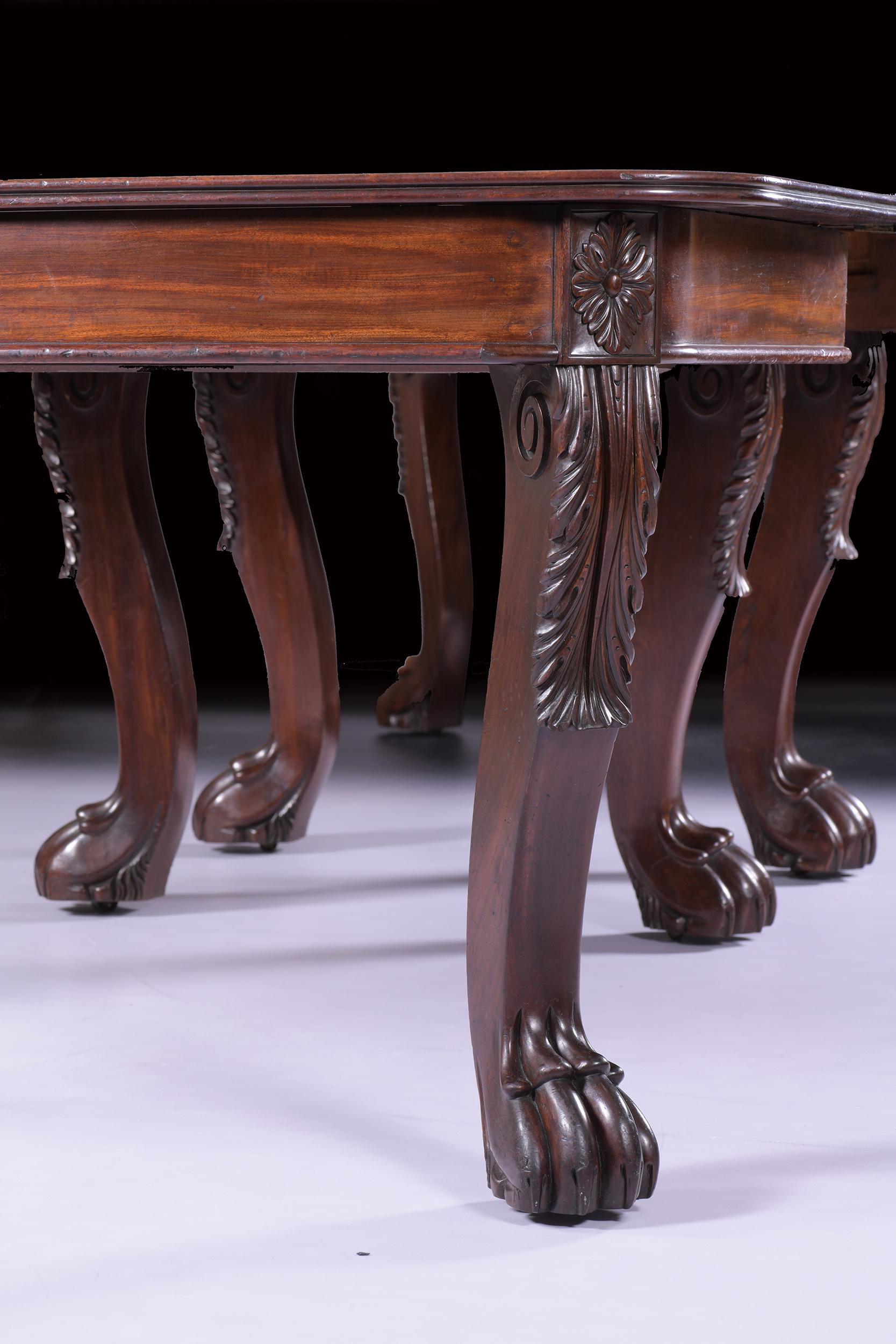 19th Century English Regency Mahogany Dining Table For Sale 5