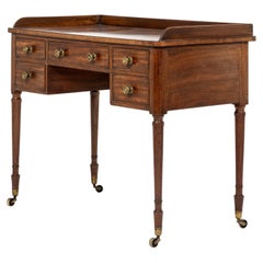 19th Century English Regency Mahogany Dressing Table/Desk in the Manner of 'Gil'