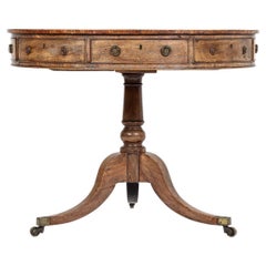 19th Century, English Regency Mahogany Drum Table