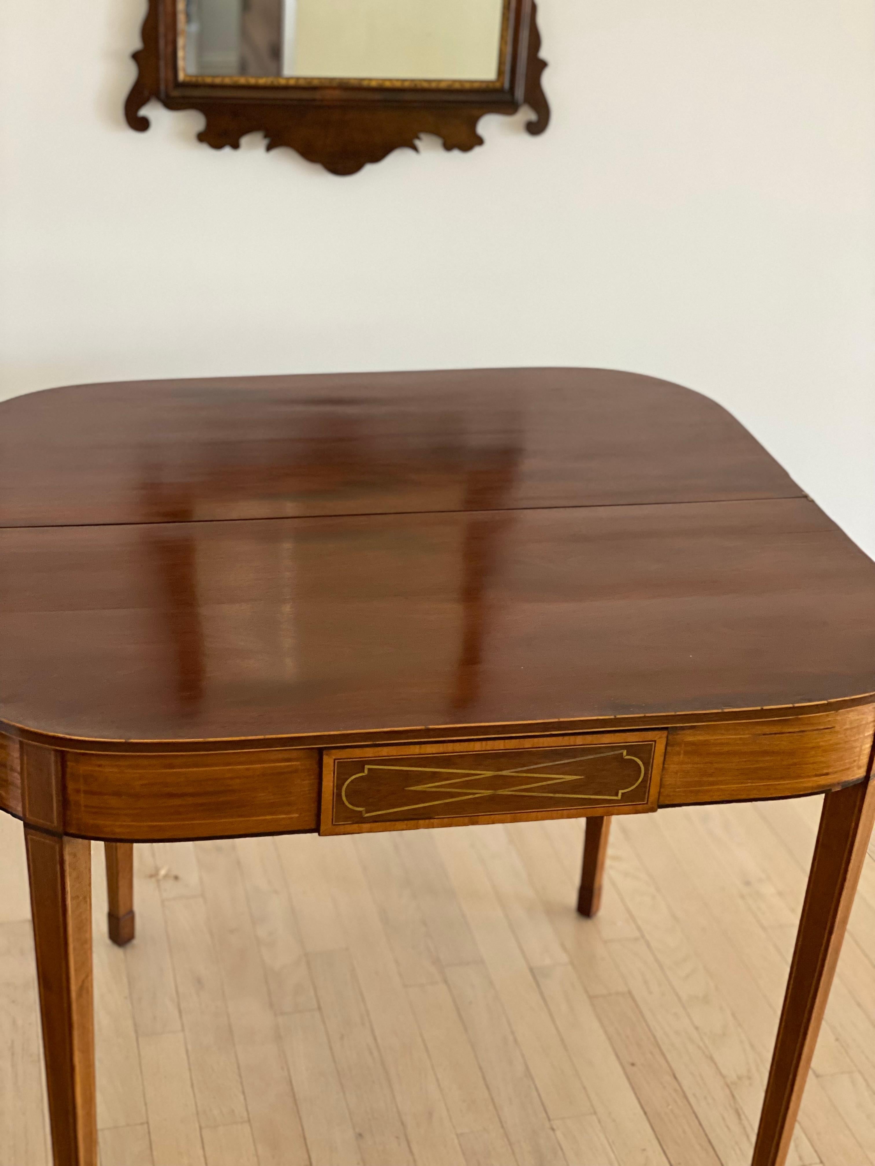 19th Century English Regency Mahogany Flip Top Games Table For Sale 8