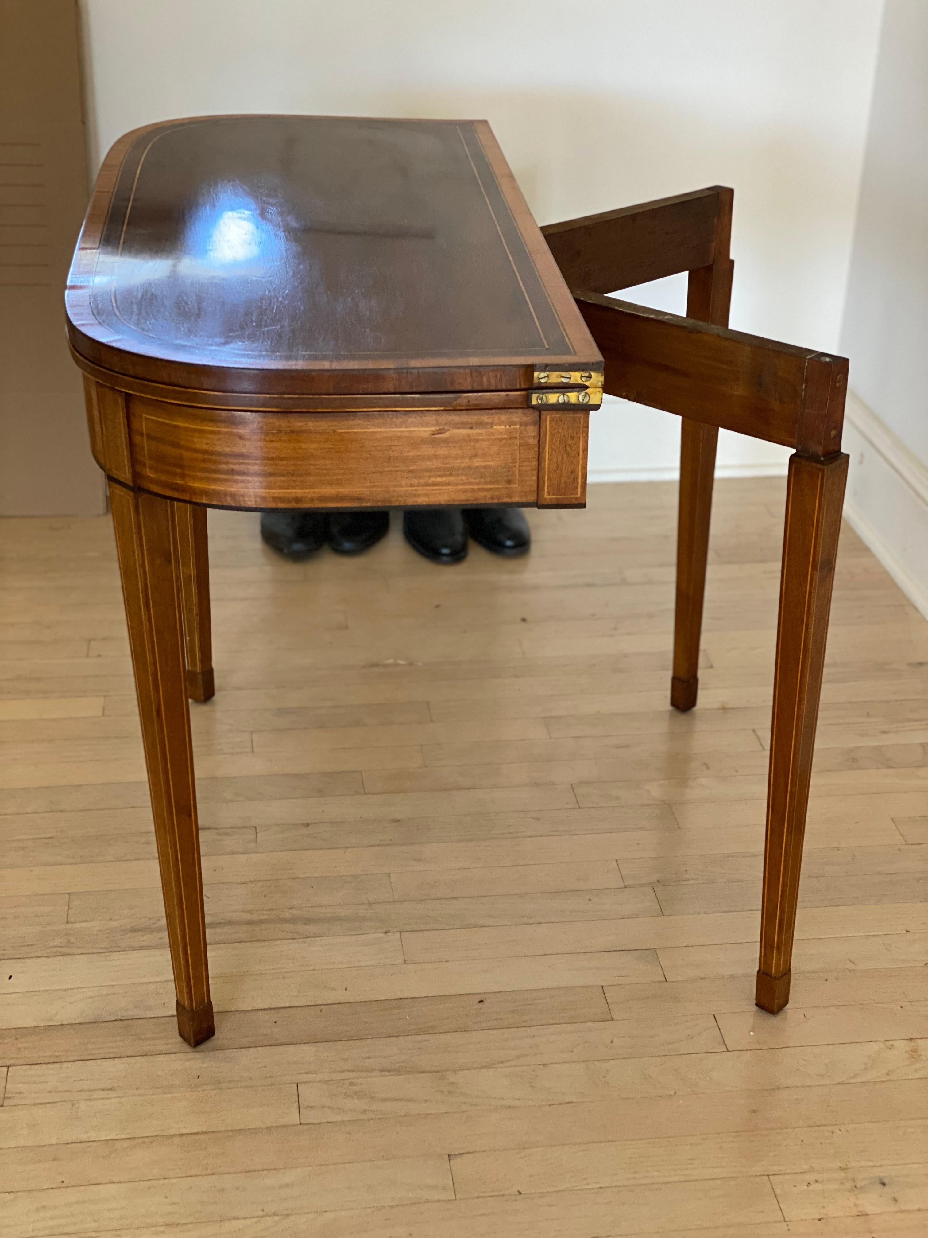 19th Century English Regency Mahogany Flip Top Games Table For Sale 4