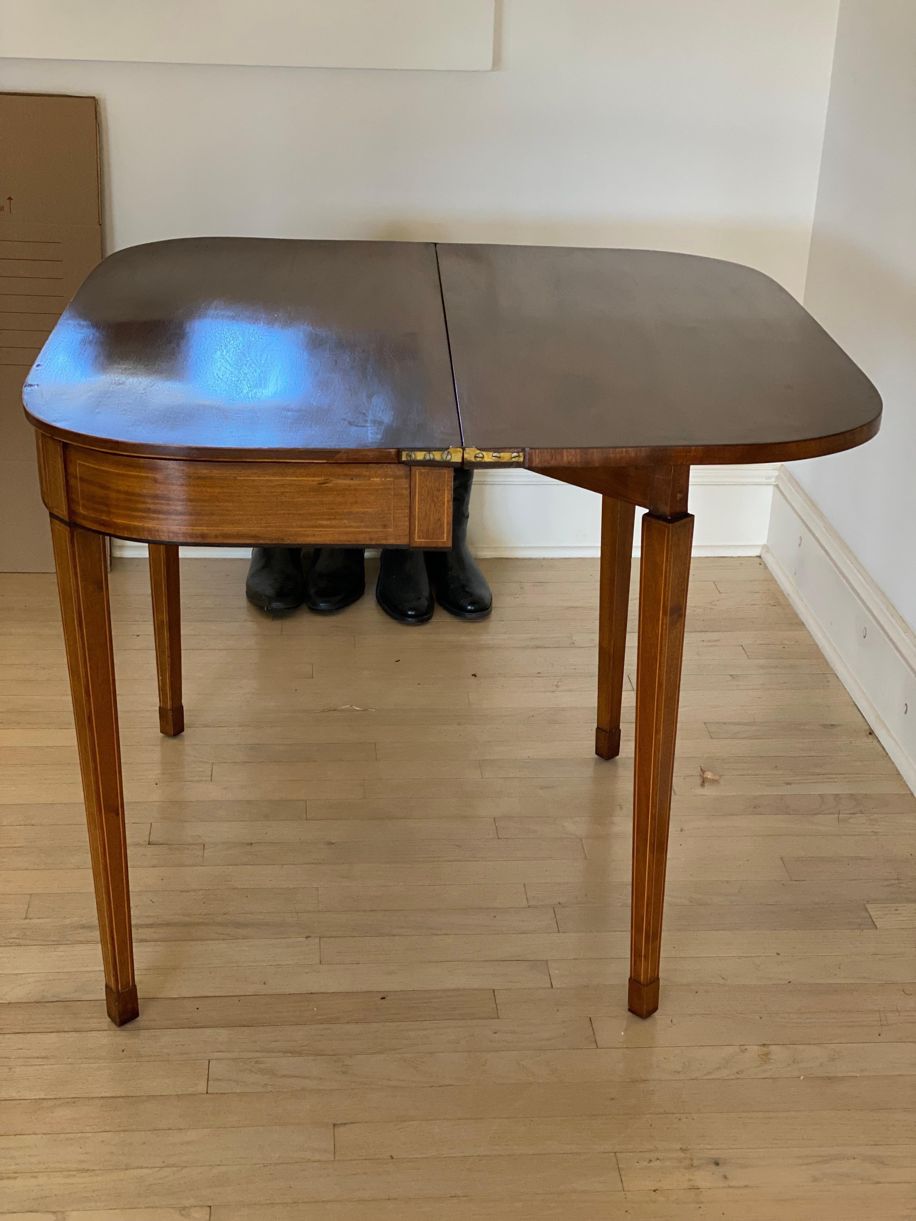 19th Century English Regency Mahogany Flip Top Games Table For Sale 5