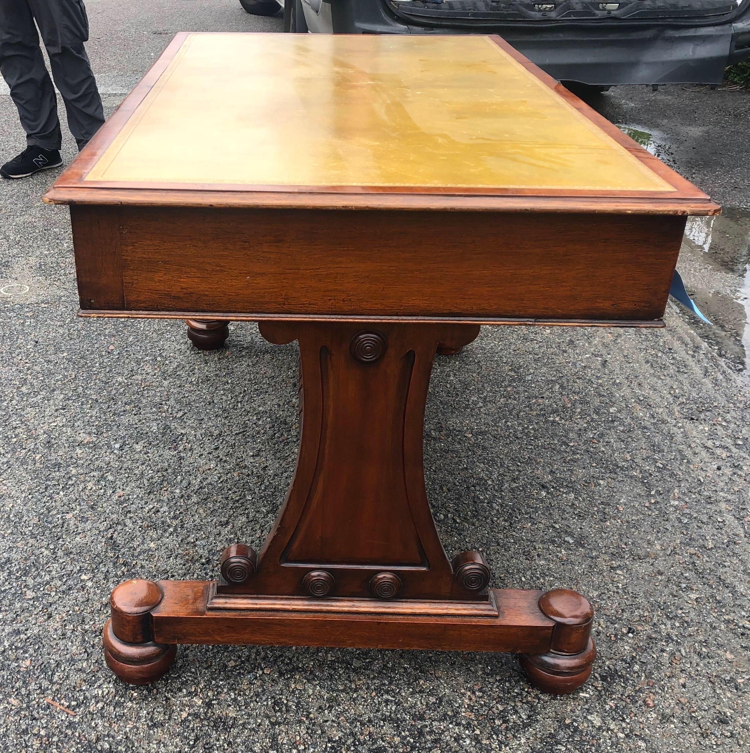 leather writing desk