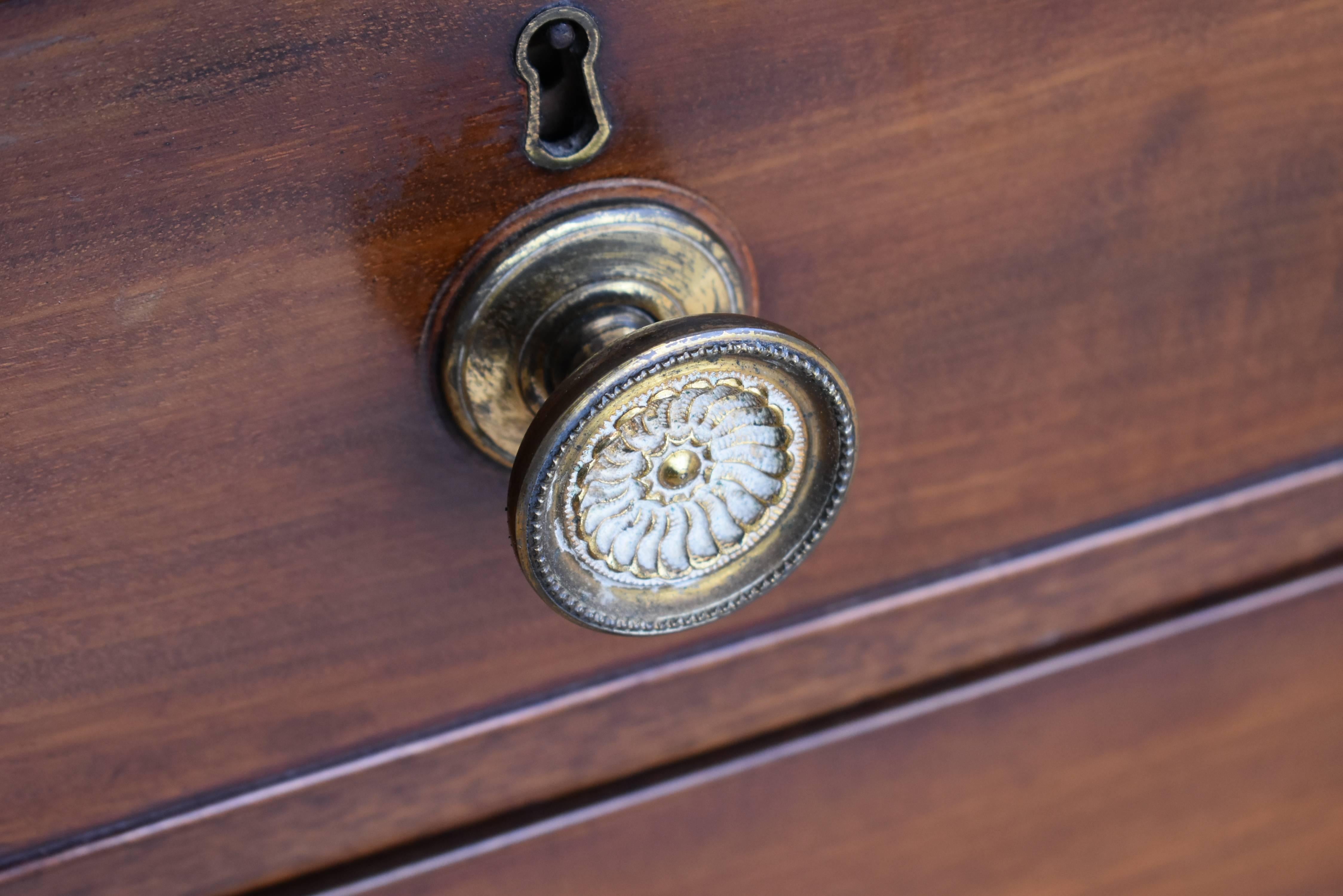 19th Century English Regency Mahogany Linen Press 4