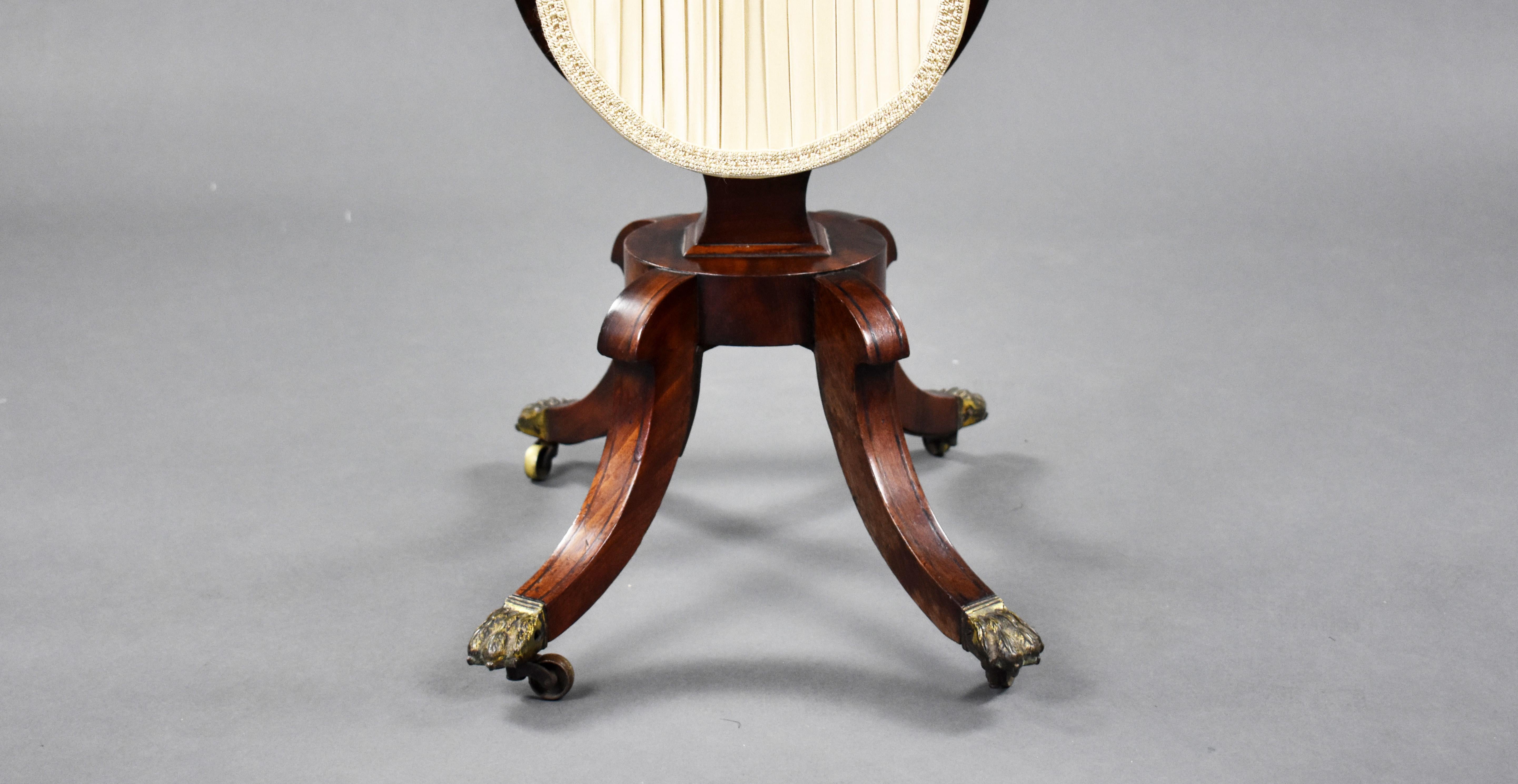 19th Century English Regency Mahogany Needlework Table For Sale 8