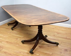 19th Century English Regency Mahogany Pedestal Dining Table