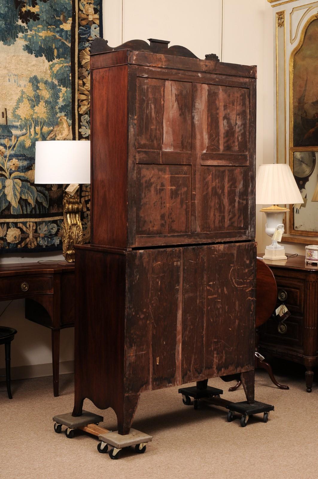 Libreria inglese Regency in mogano del XIX secolo con pomelli in ottone in vendita 7