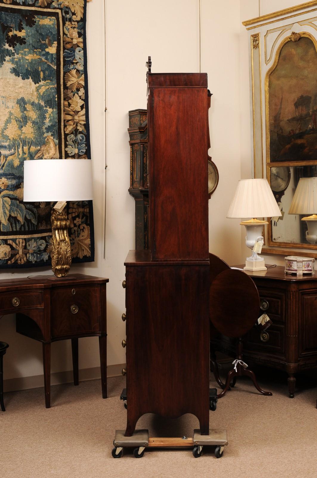 Libreria inglese Regency in mogano del XIX secolo con pomelli in ottone in vendita 8